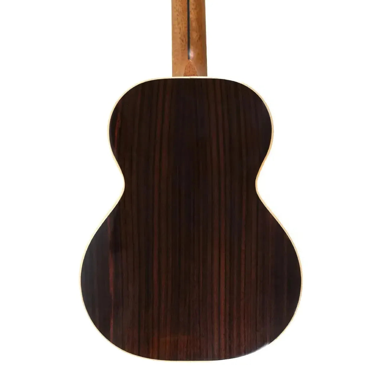 Back of Flight 4SB Sammy Turton Tenor Ukulele, dark rosewood with light wood binding.
