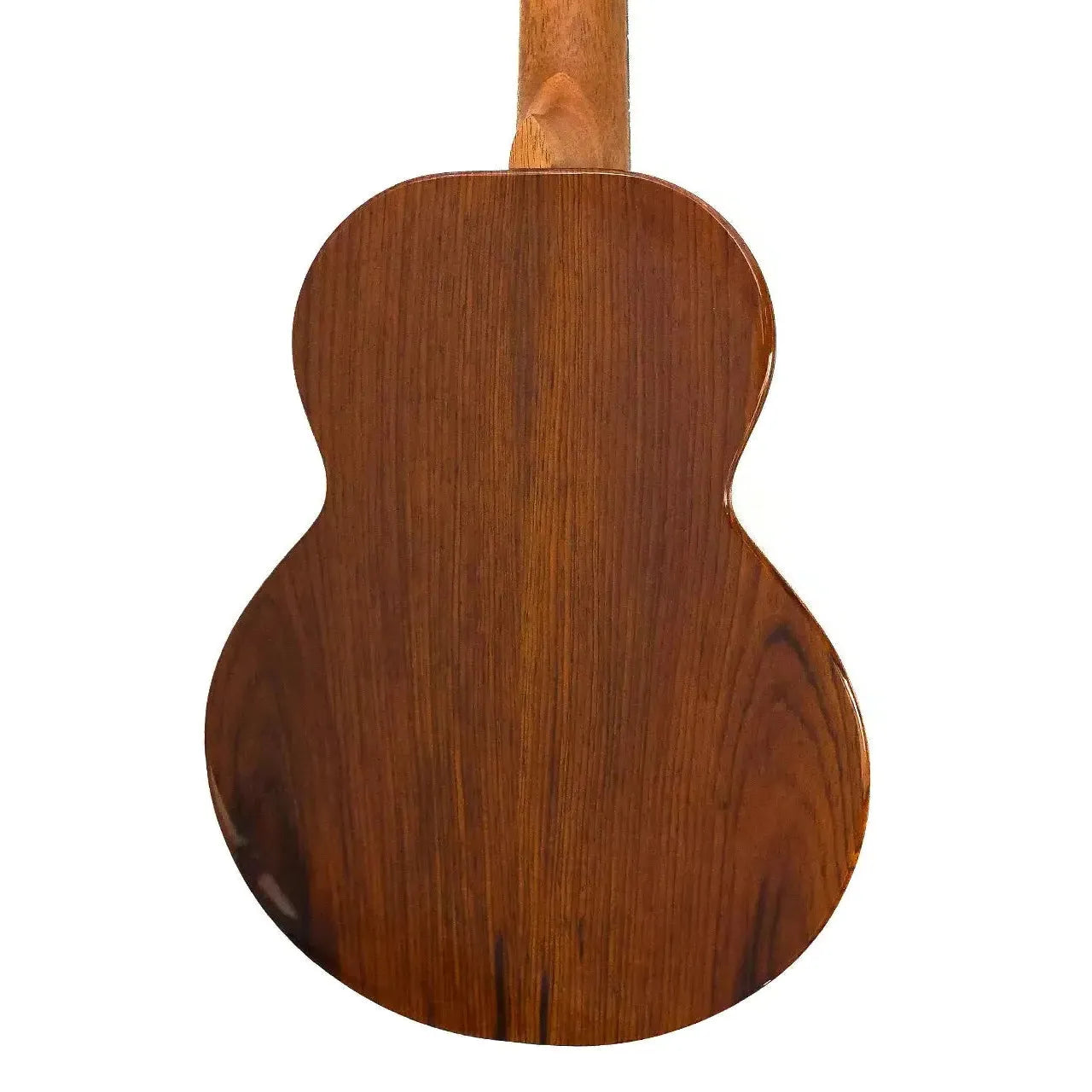 Back of Flight A10 SC Cocobolo Dragon 10th Anniversary Tenor Ukulele, showing rich brown wood grain.