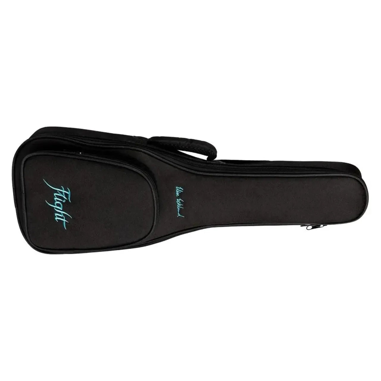 Black Flight Elise Ecklund Signature Concert Ukulele gig bag with teal logo and signature.