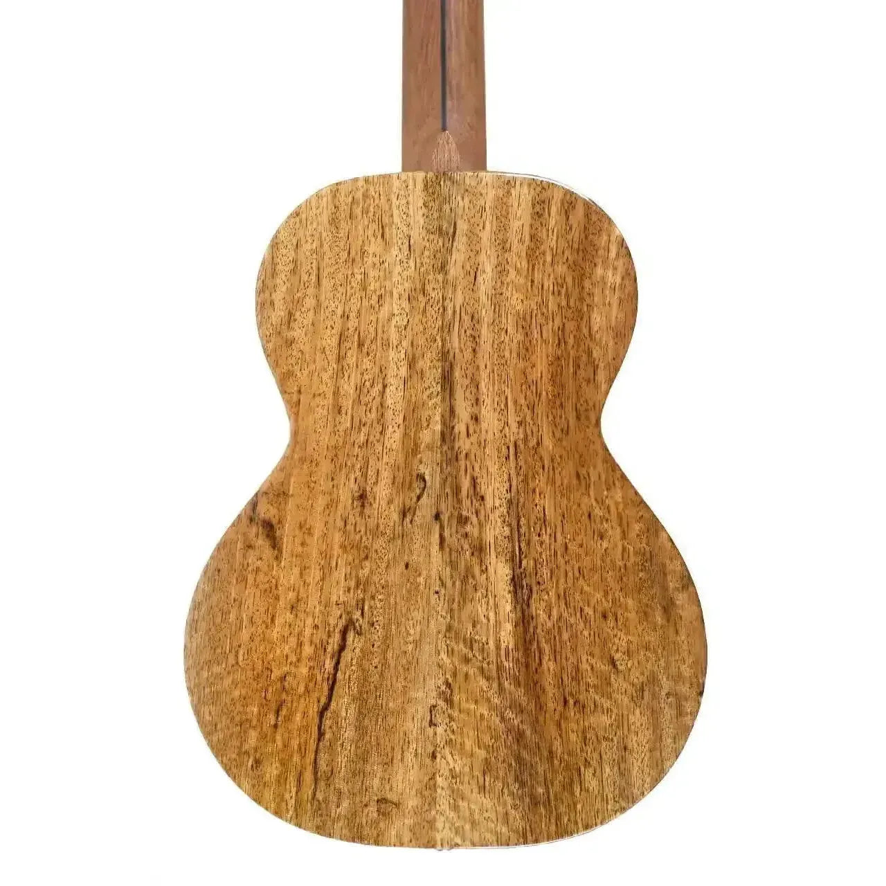 Flight Fireball EQ-A Tenor Ukulele back, showing natural solid mango wood grain.