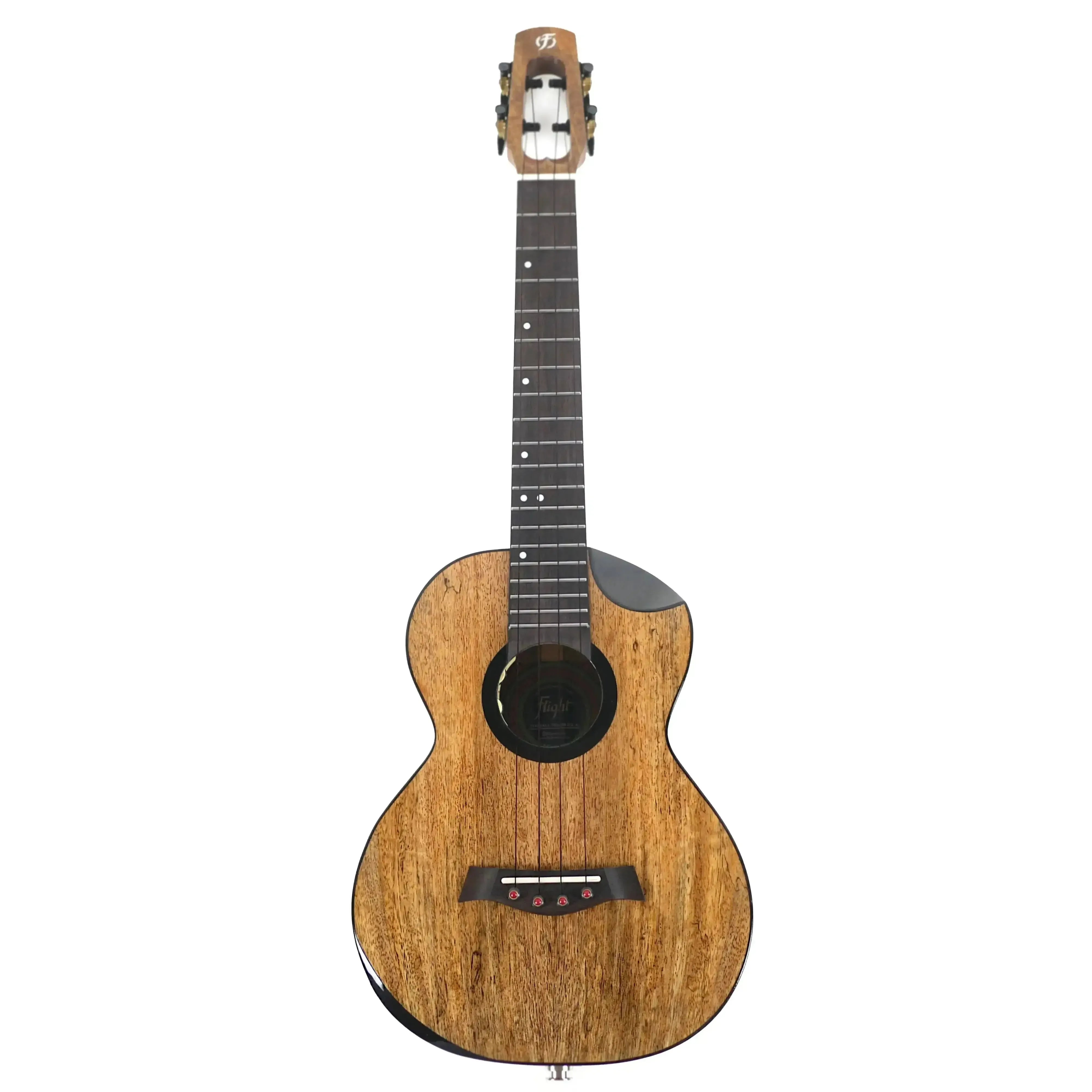Flight Fireball EQ-A Solid Mango Tenor Ukulele with natural wood grain, dark fretboard, and black pickguard.