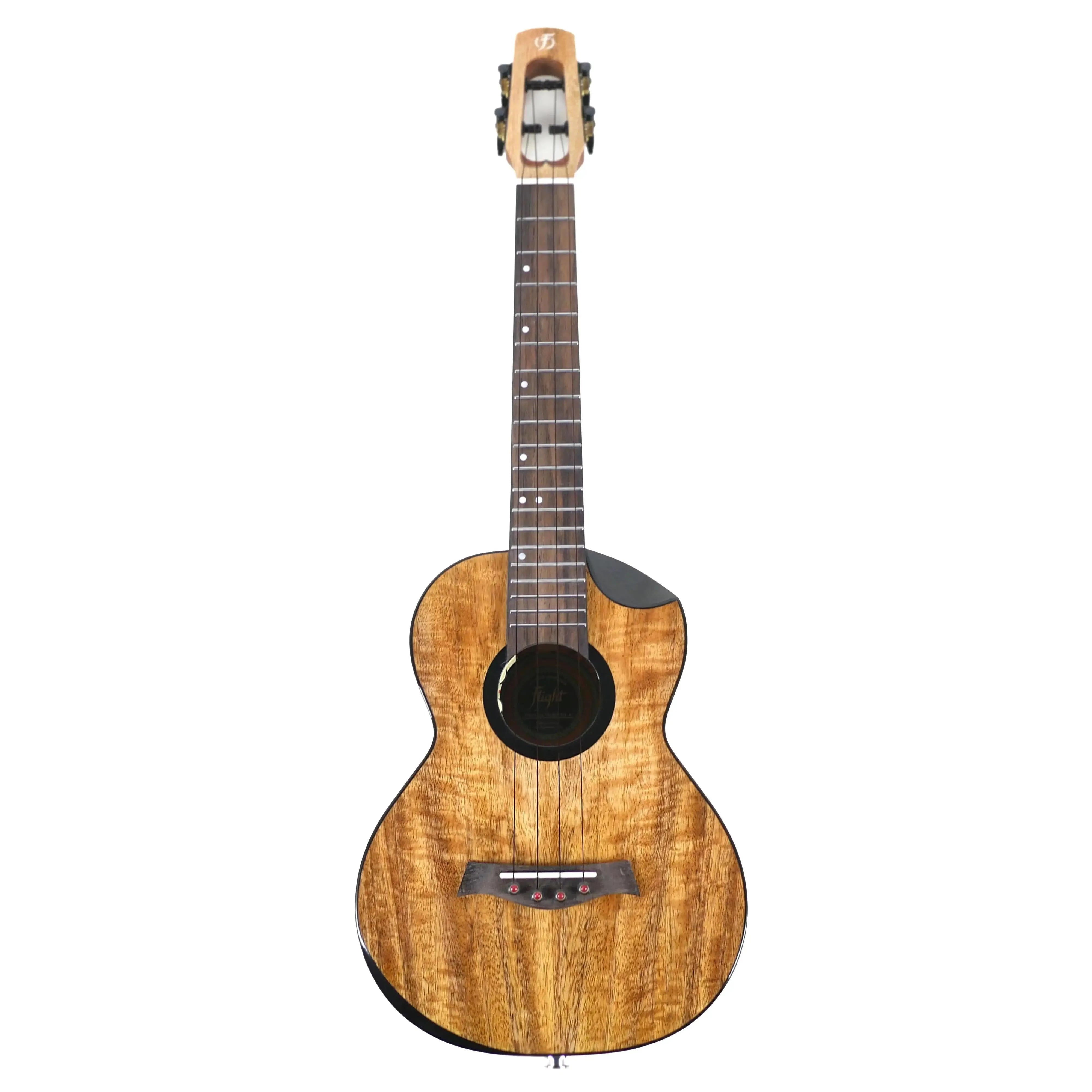 Flight Fireball EQ-A Tenor Ukulele with solid mango wood body, rosewood fretboard, and pin bridge.