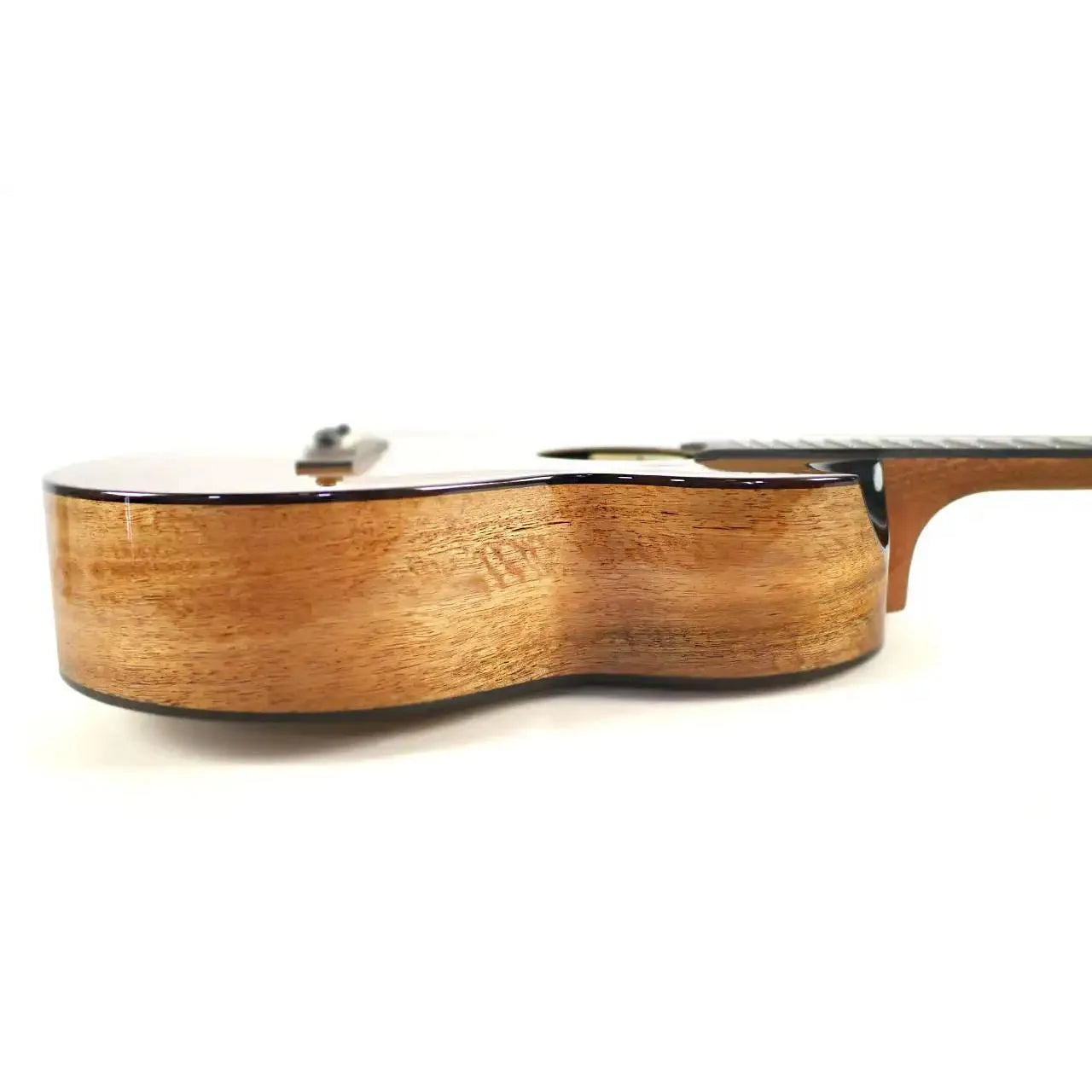 Flight Lily EQ-A Baritone Ukulele with solid cedar top, mango laminate sides, and rosewood binding.
