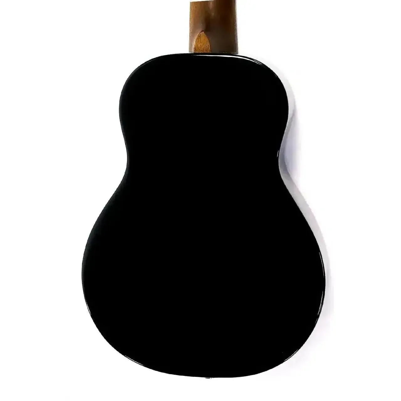 Back of Flight Nighthawk EQ-A Concert Ukulele with solid mahogany in Moonburst stain.