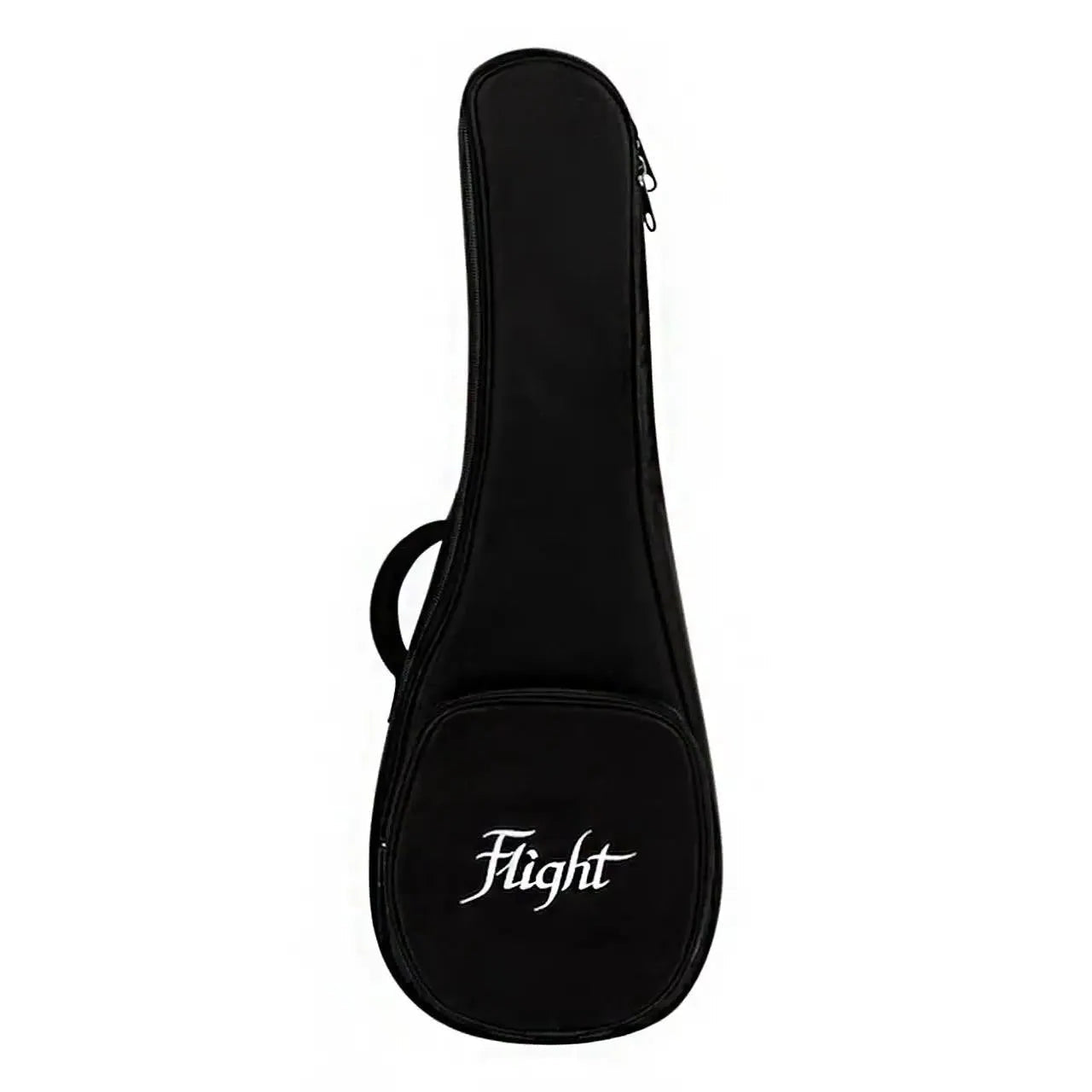 Flight Premium black padded tenor ukulele gig bag with front pocket and handle.