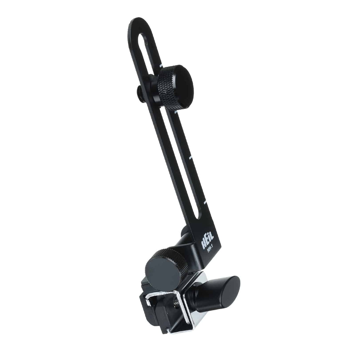 Heil Sound HH-1 black adjustable drum mic mount with clamp and slotted arm