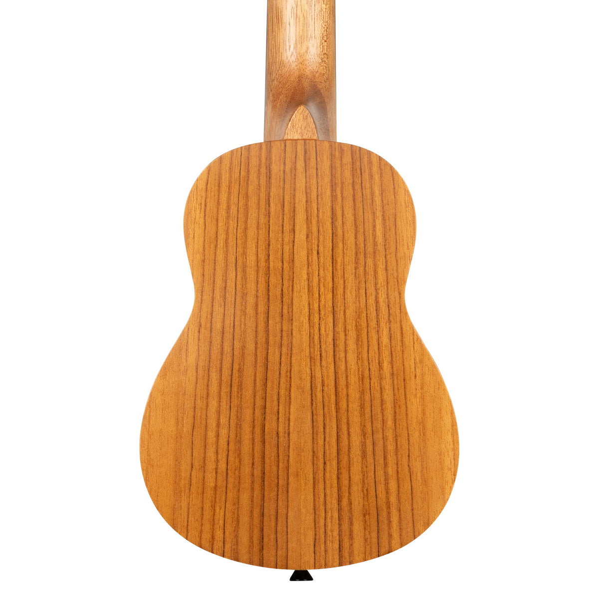 Back of the Makala acacia soprano ukulele from the Kala MK-S-IA-PACK, satin acacia back and neck