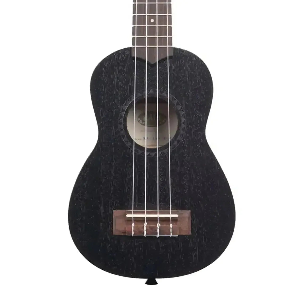 Kala 15S-BLK Black Satin Mahogany Soprano Ukulele with rosewood fretboard and bridge.