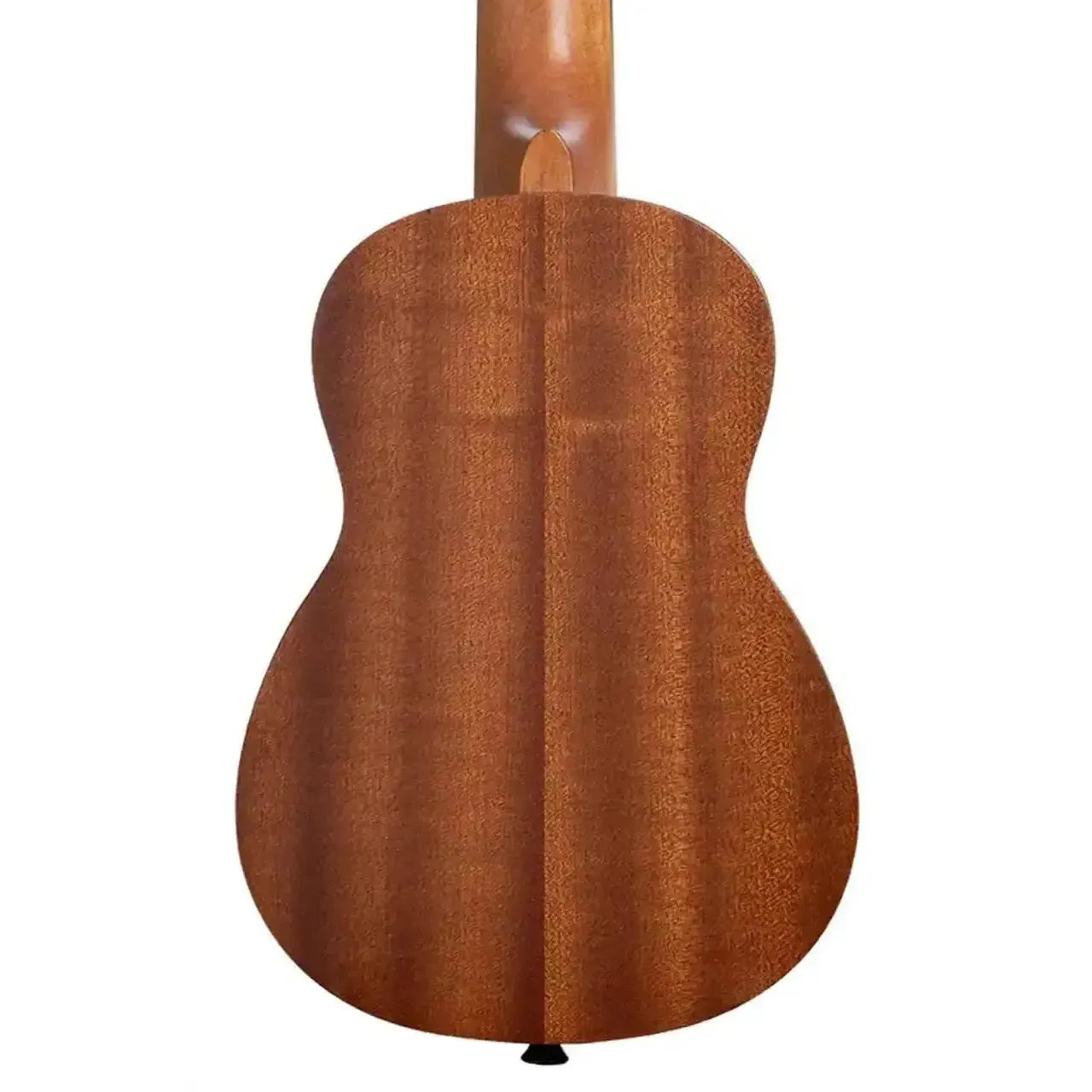 Back of a Kala 15S-H2 soprano ukulele, showing its mahogany laminate body with natural wood grain.