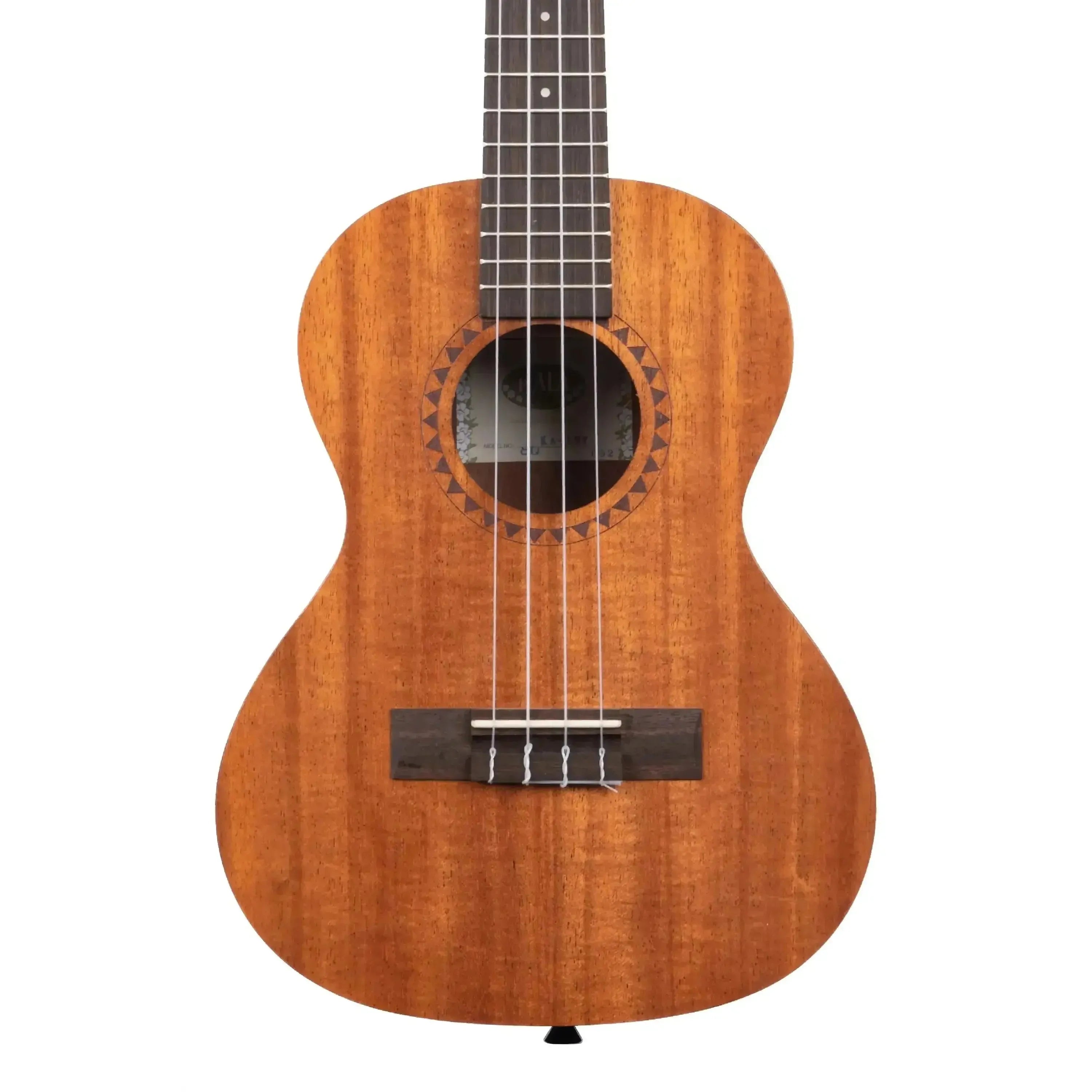 Kala 15T Satin Mahogany Tenor Ukulele with decorative rosette and dark bridge.