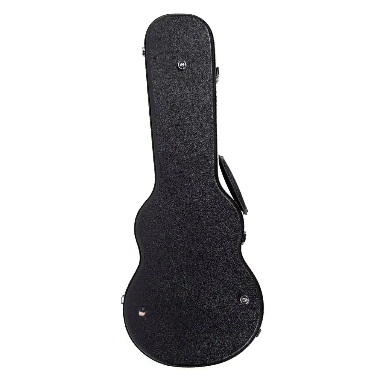 Kala BCT-AT black archtop tenor ukulele hardshell case with textured exterior and chrome latches.