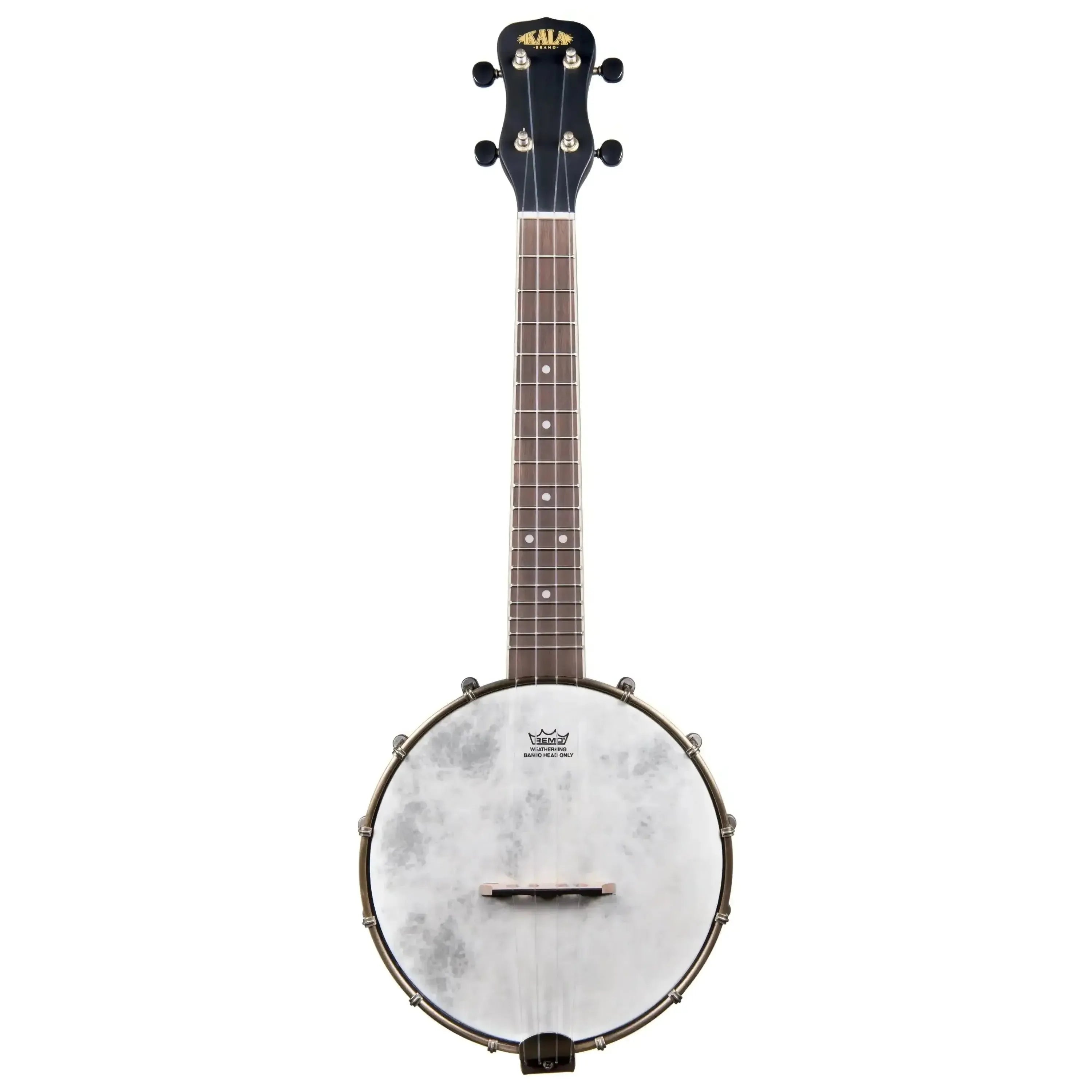 Kala BNJ-C black maple concert banjolele with Remo Weatherking head and dark fretboard.