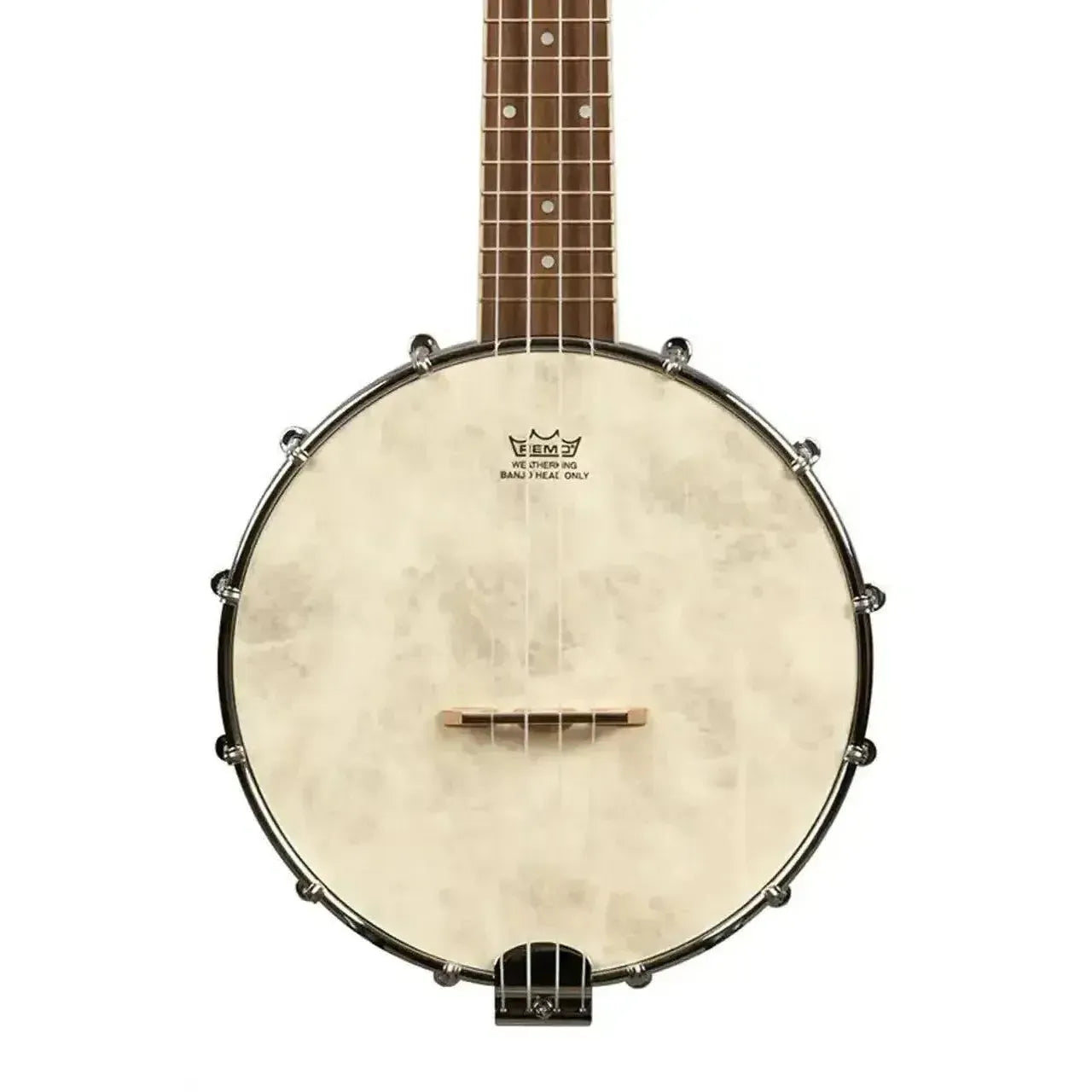 Kala BNJ-MHG-C Natural Mahogany Concert Banjolele with a Remo Weatherking head and rosewood fretboard.