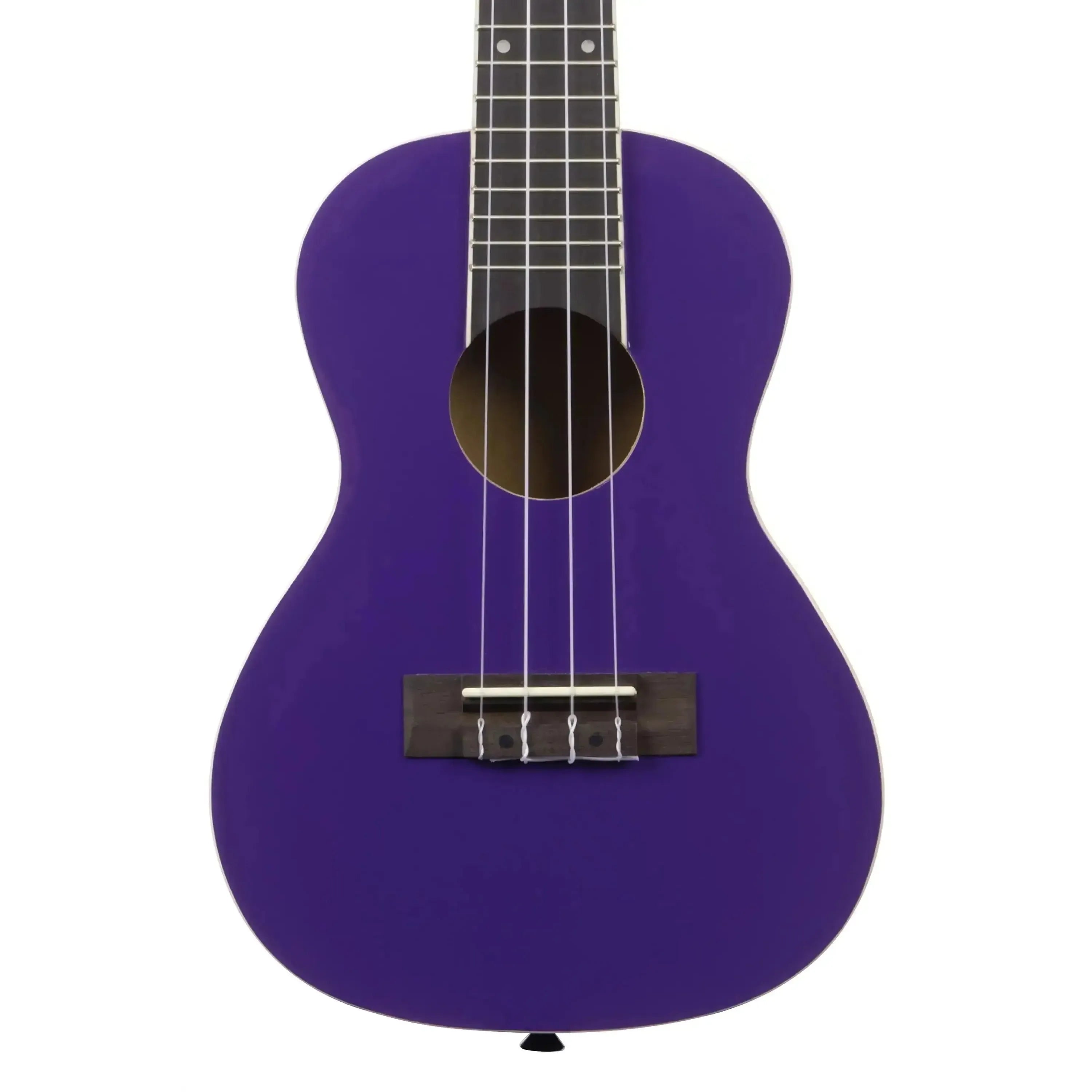 Kala CANDY-BER Blackberry Concert Ukulele, vibrant purple body with dark rosewood bridge and fingerboard.