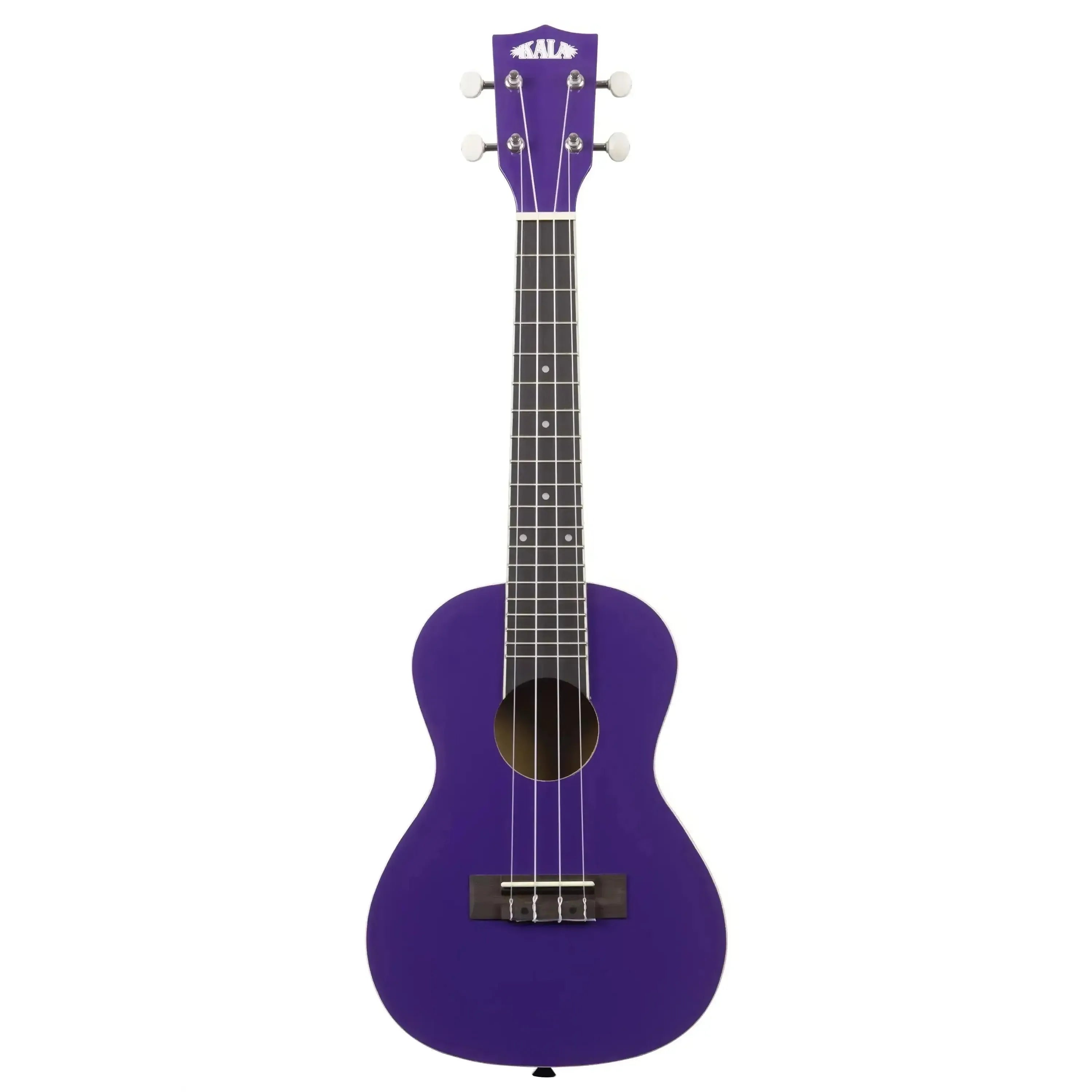 Kala CANDY-BER Blackberry Concert Ukulele, a vibrant purple instrument with a dark fingerboard.