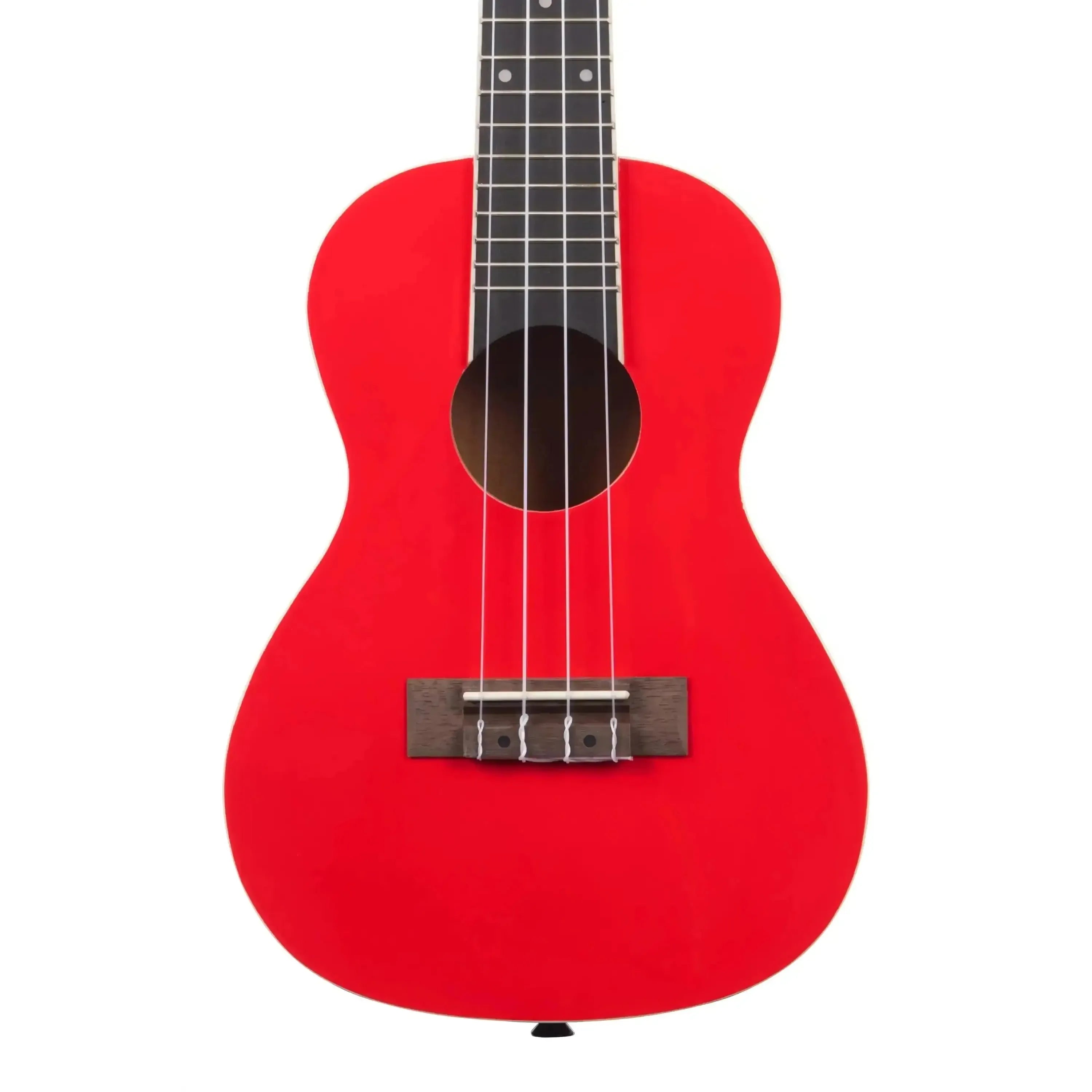 Kala CANDY-CAR Concert Ukulele in vibrant Candy Apple Red with a rosewood fingerboard and bridge.