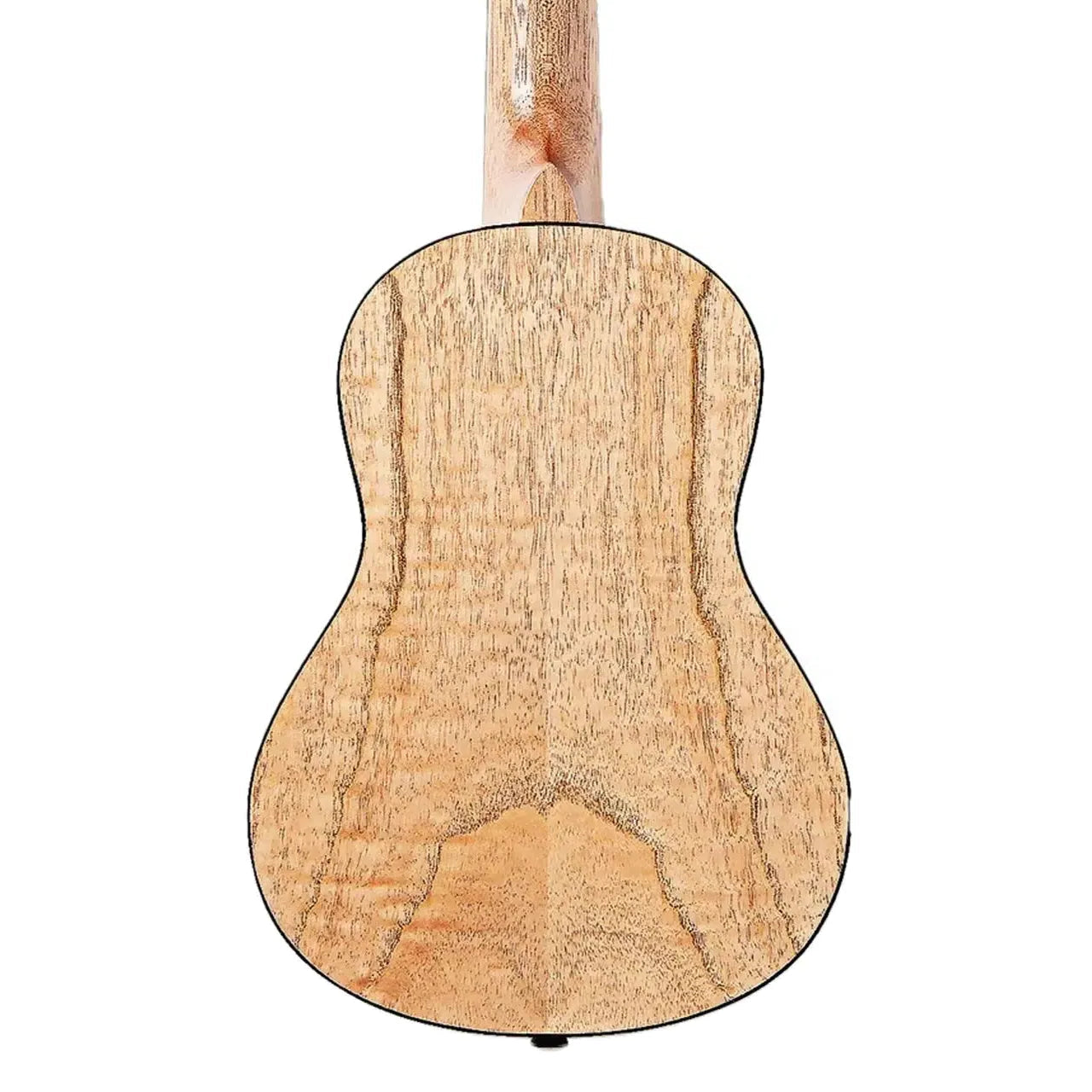 Kala CLM-C Cape Lilac Mahogany Concert Ukulele back with natural wood grain and black binding.
