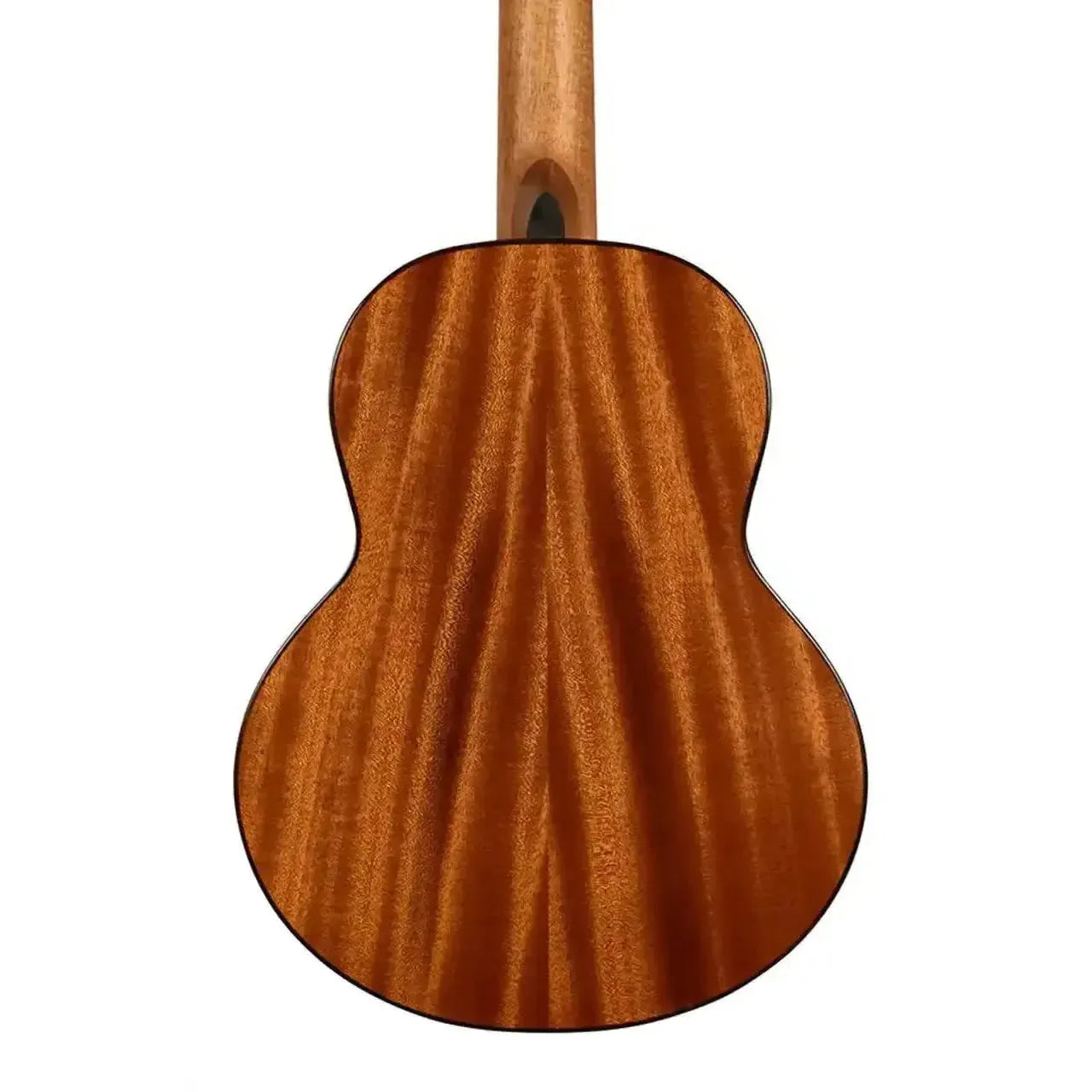 Kala Contour Series Baritone Ukulele back, solid mahogany with a gloss finish and rosewood binding.