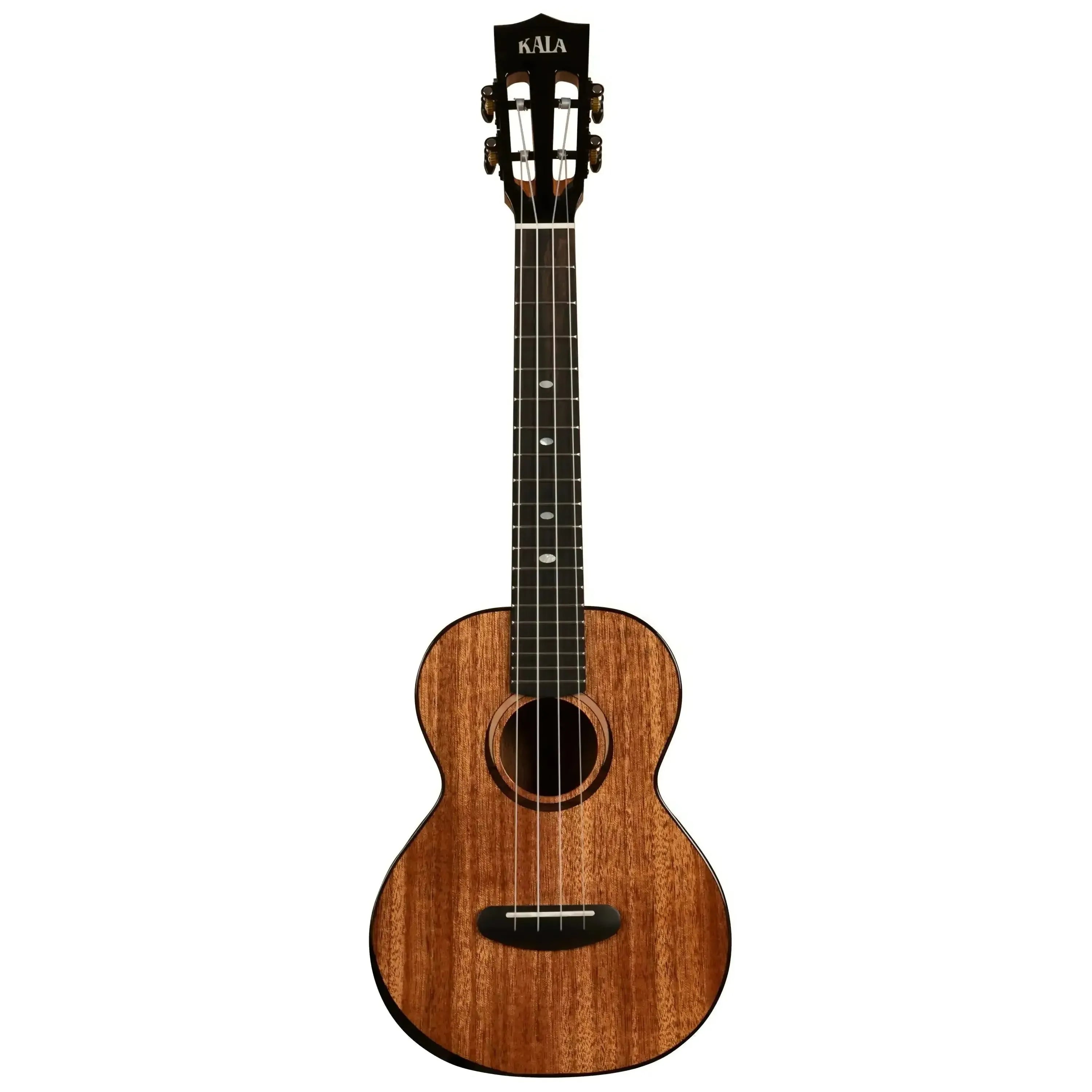 Kala Contour Series Tenor Ukulele with solid mahogany body, rosewood binding, and slotted headstock.