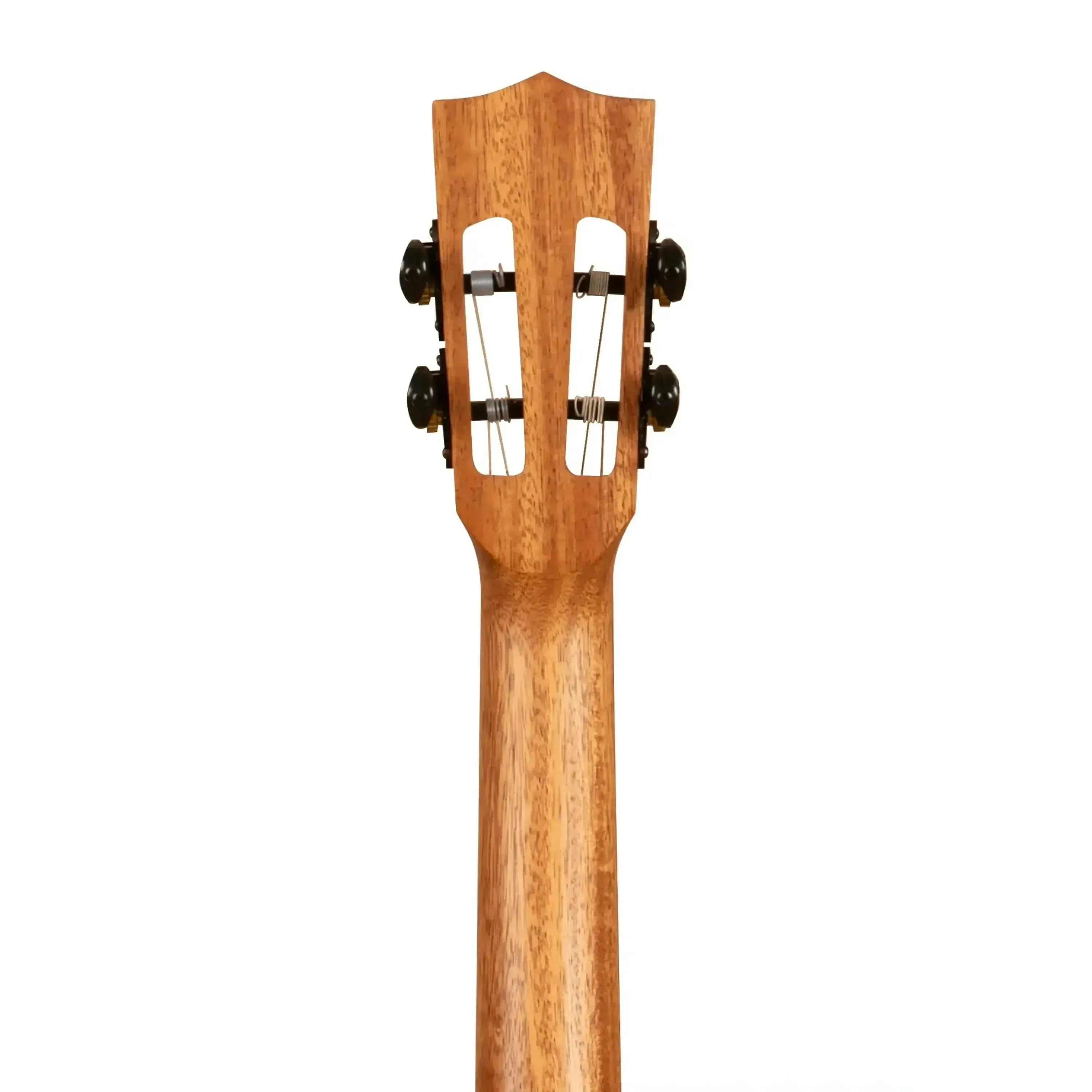 Kala CT-SSRW-BG-C Baritone Ukulele mahogany neck and slotted headstock with black tuners.