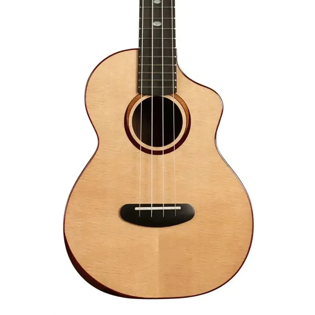 Kala Contour Tenor Ukulele with spruce top, rosewood back/sides, Venetian cutaway, and Purpleheart binding.