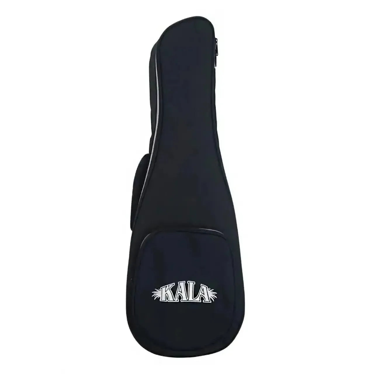 Black Kala tenor ukulele gig bag with white logo and trim.