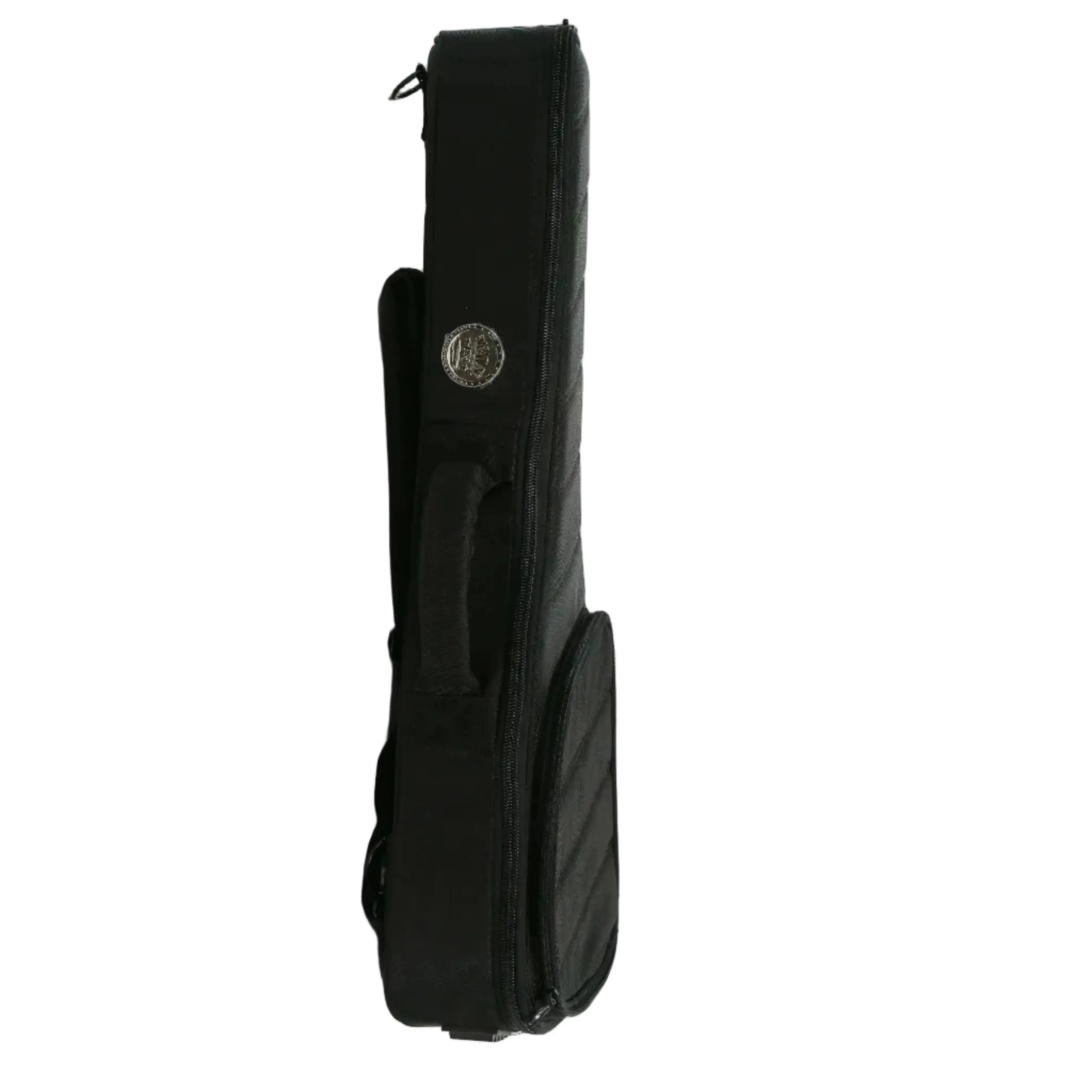 Kala Elite USA Transit Series black padded baritone ukulele gig bag with handle and accessory pocket.