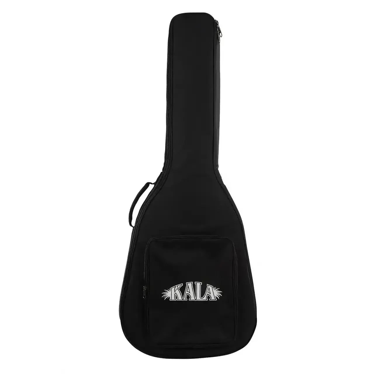 Black Kala gig bag for a thinline steel guitar, featuring a white Kala logo on the front pocket.