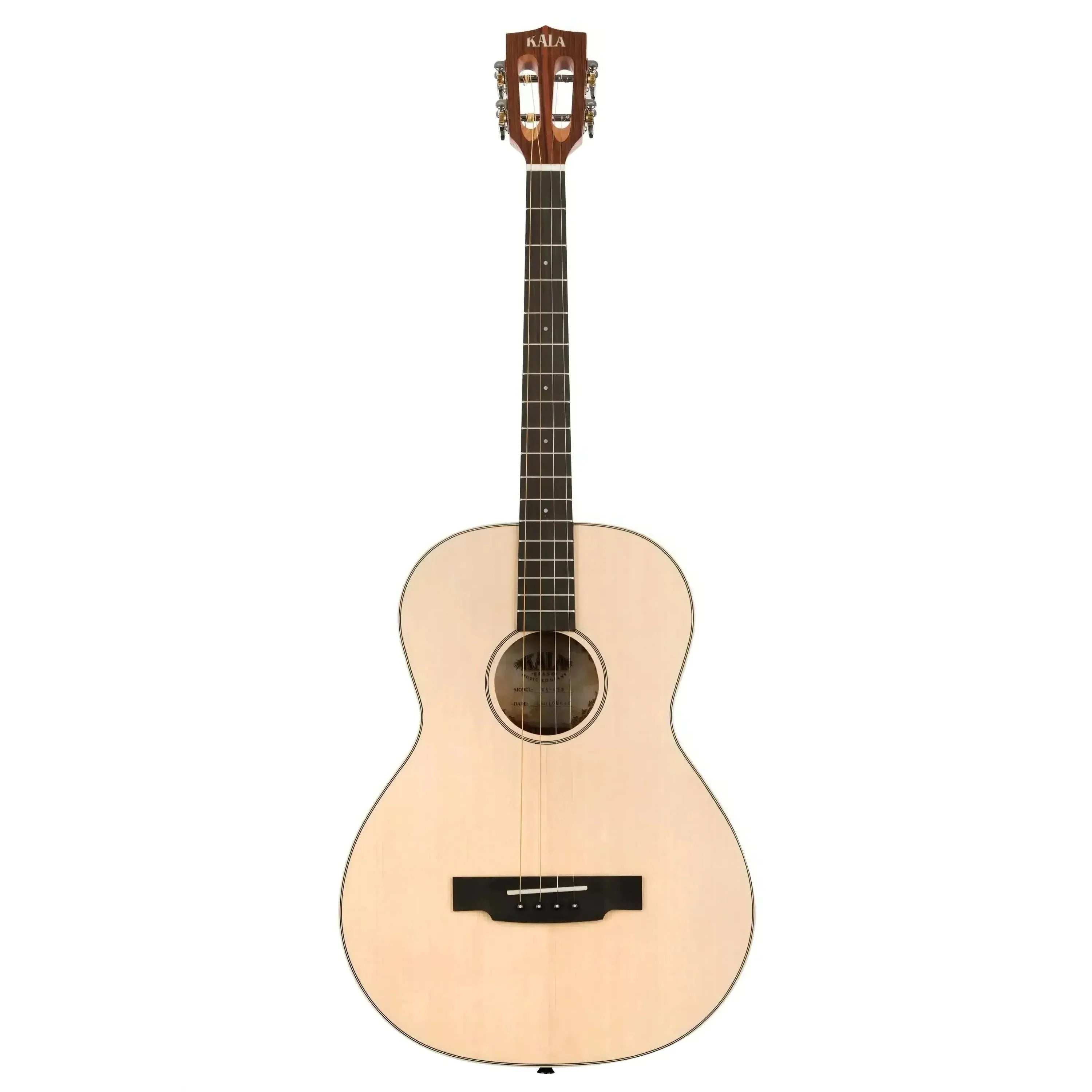 Kala GTR Tenor Guitar with light spruce top, dark Pau Ferro back, mahogany neck, and slotted headstock.