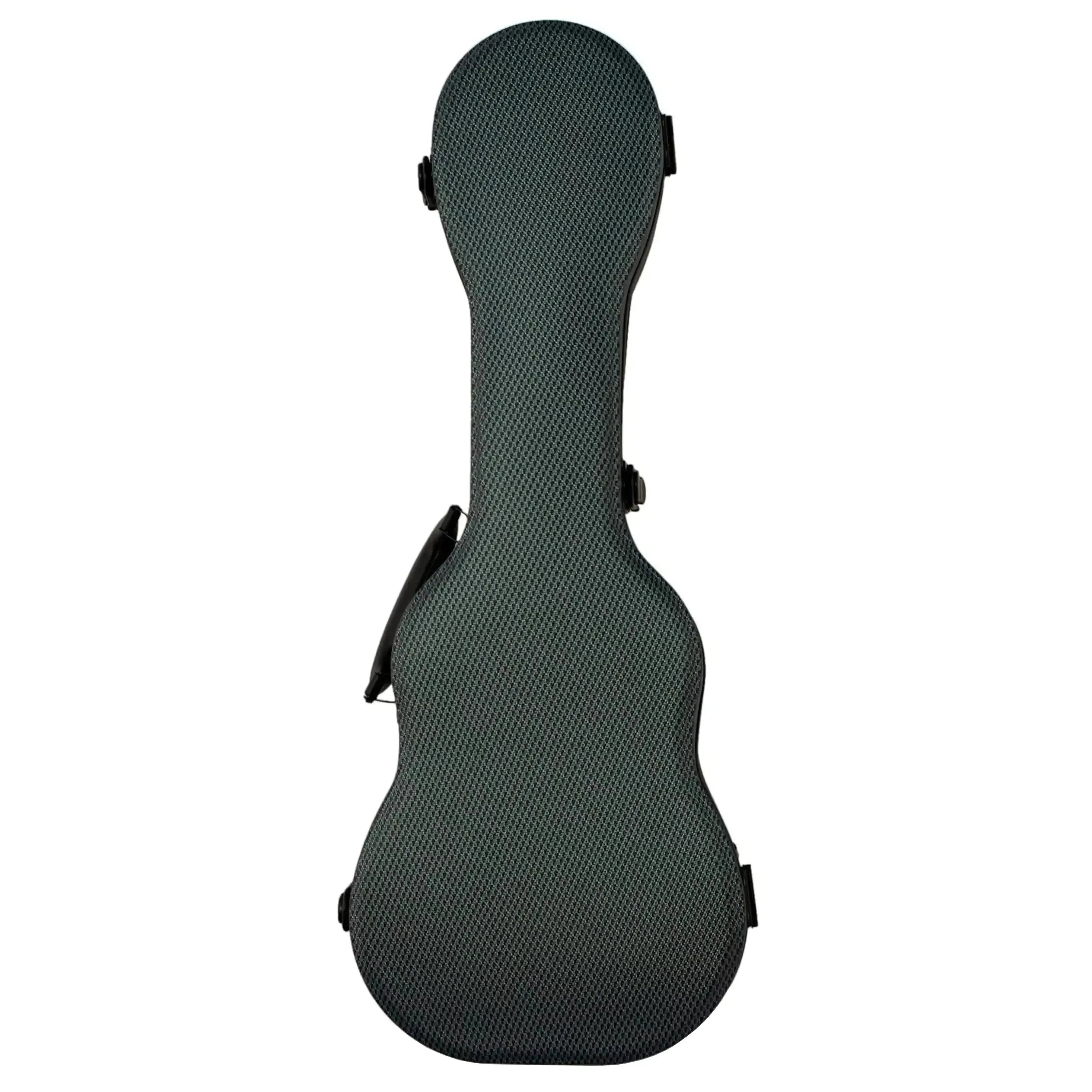 Kala HC-CHAR-T ABS molded tenor ukulele hardshell case with black hardware and aluminum edges.