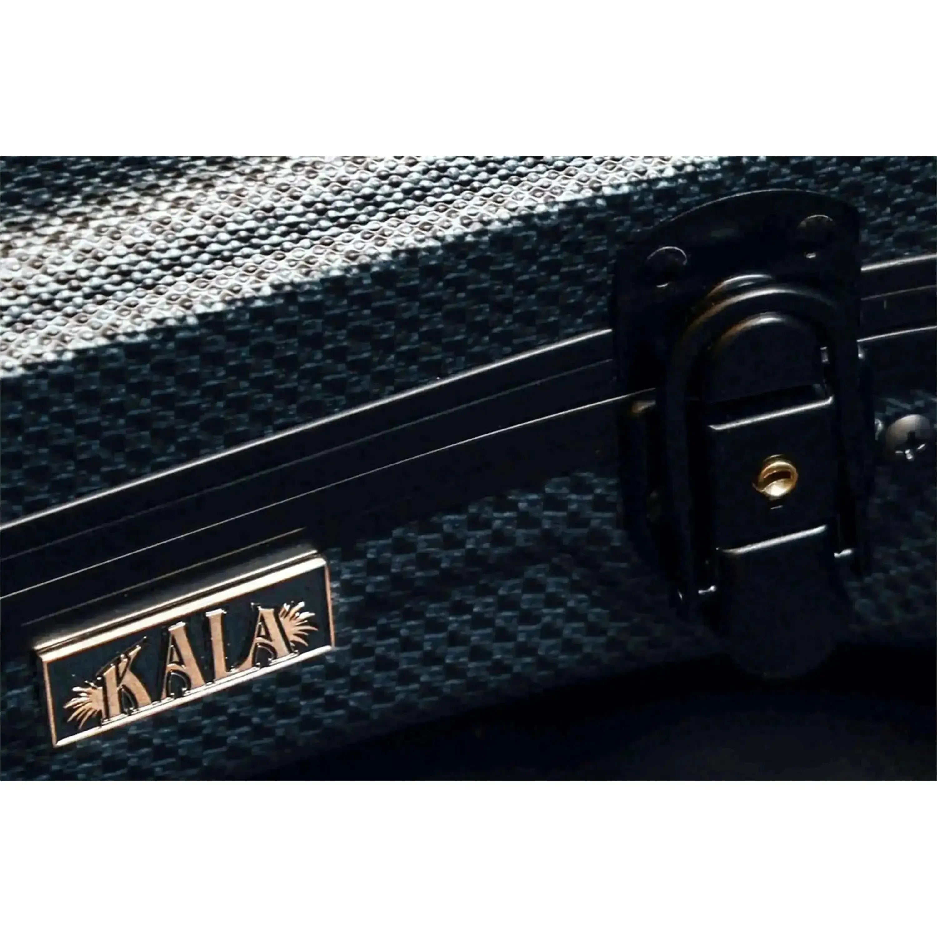 Kala HC-CHAR-T ABS molded tenor ukulele hardshell case with black hardware and aluminum edges.