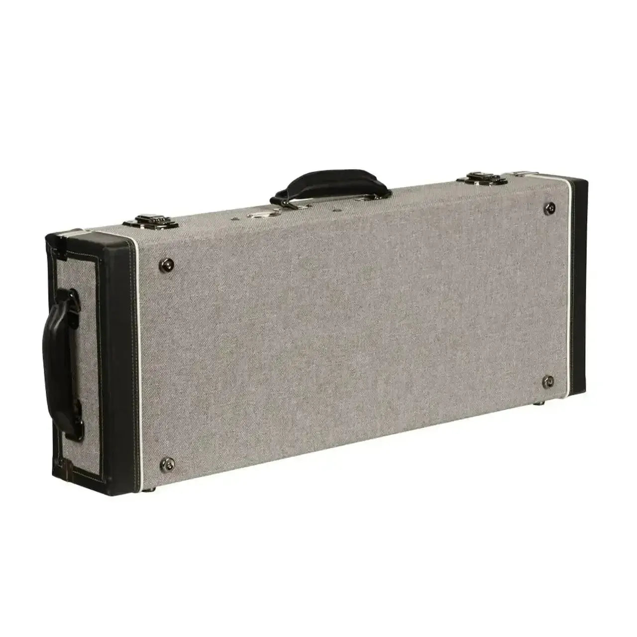 Kala HCGT-UB grey tweed U•BASS hardshell case with black trim, handle, and latches.