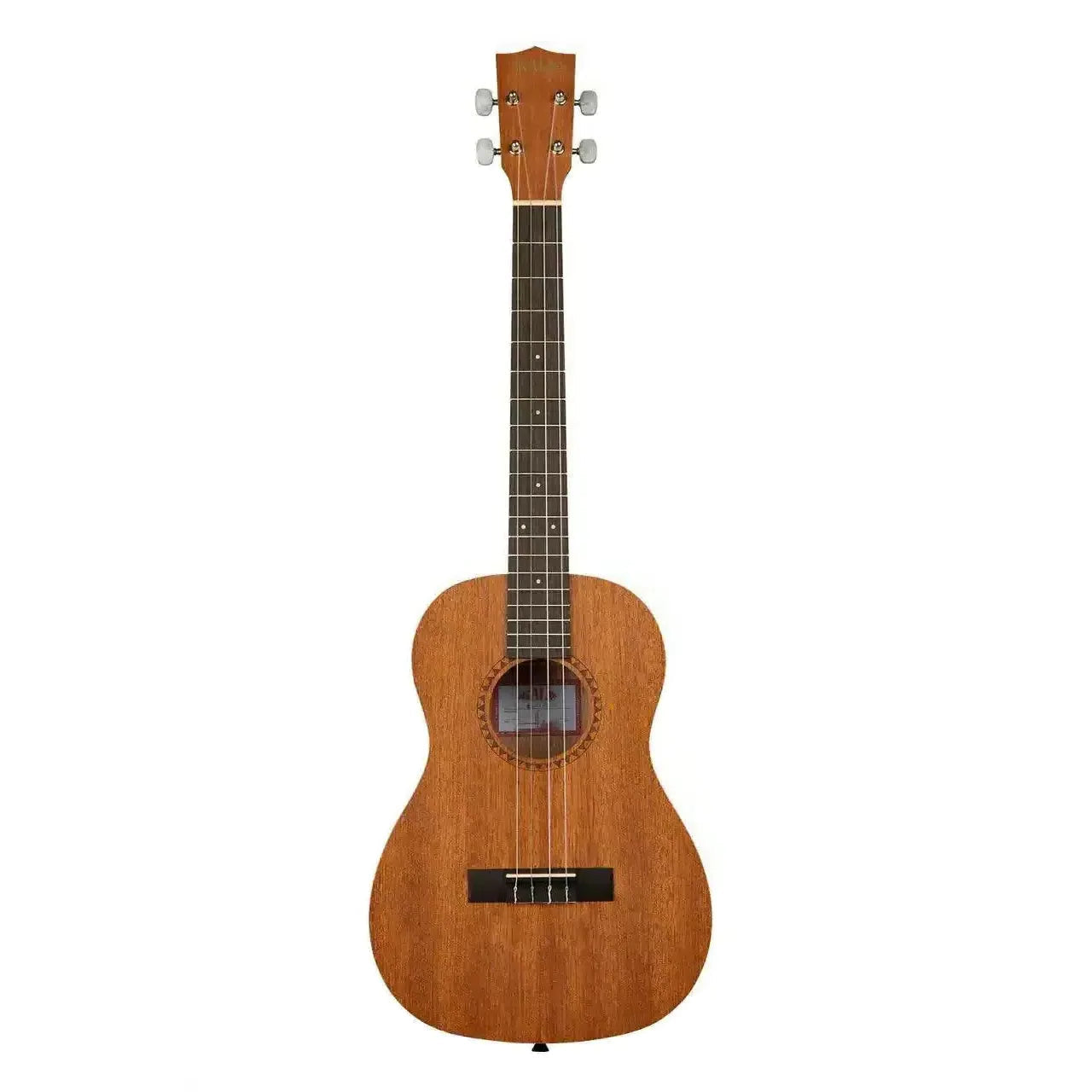 Kala KA-15B Satin Mahogany Baritone Ukulele, full front view.