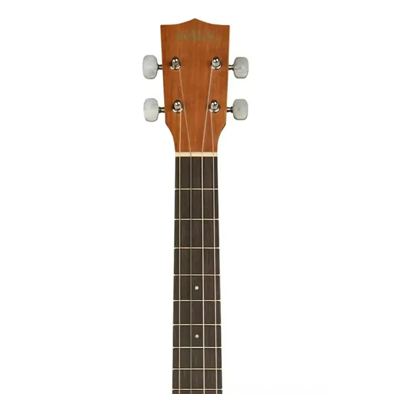 Kala KA-15B Baritone Ukulele headstock and neck, satin mahogany finish, rosewood fretboard.