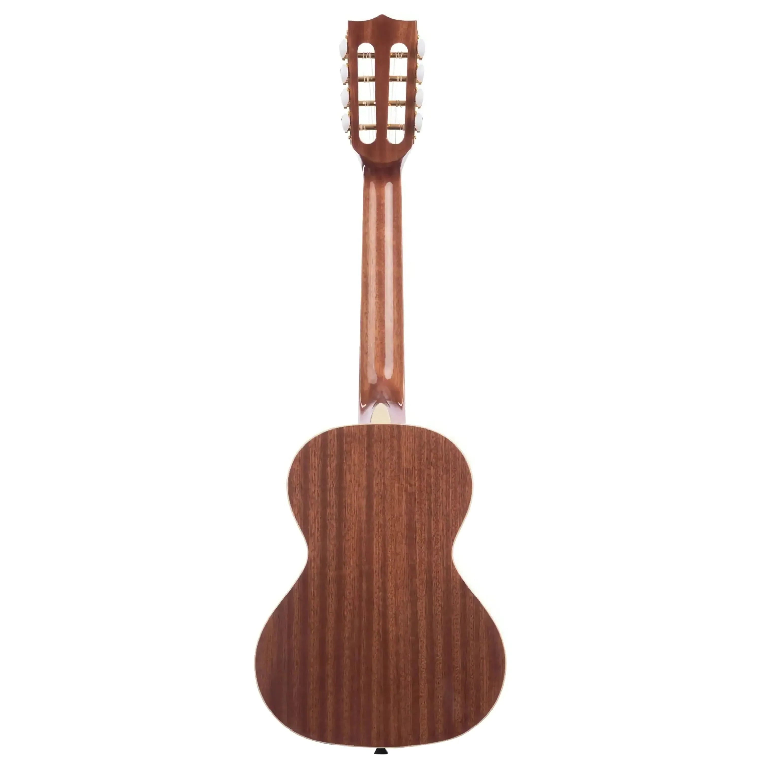 Kala KA-8 8-String Tenor Ukulele, mahogany back, neck, and slotted headstock with cream tuners.