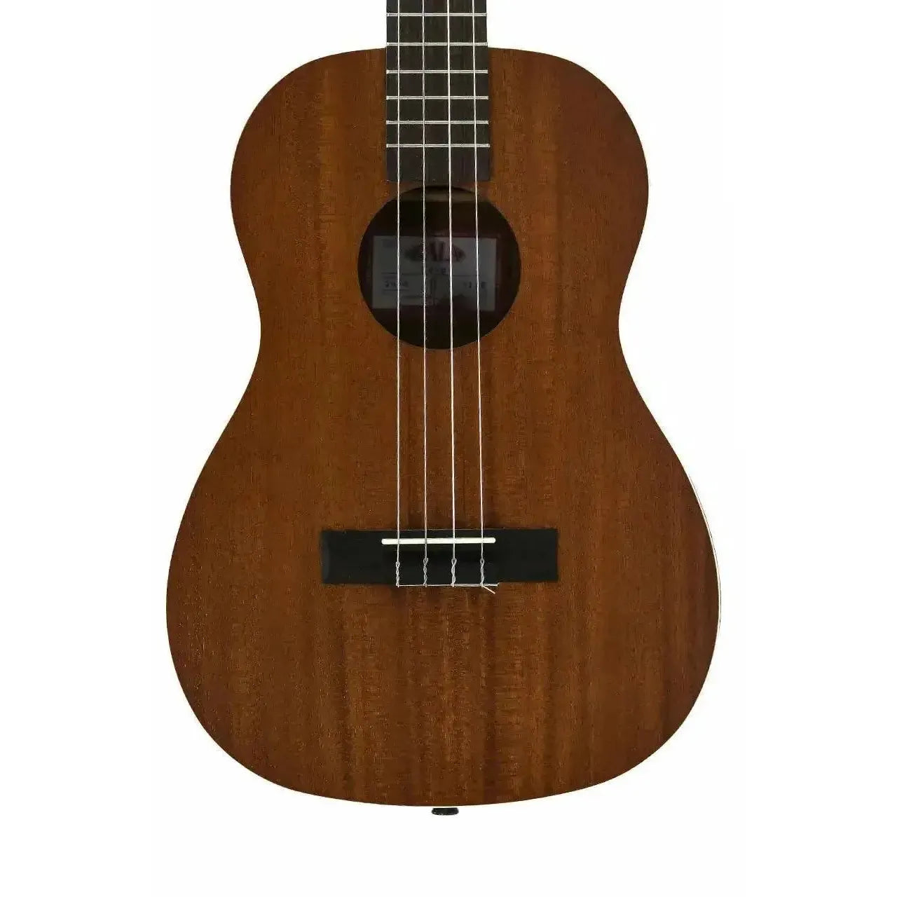Kala KA-B Baritone Ukulele with satin mahogany body, cream binding, and black bridge.