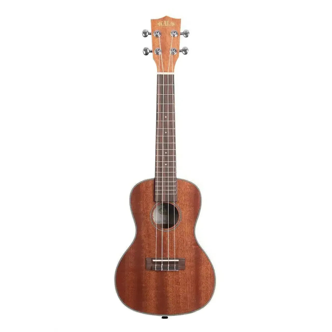 Kala KA-CG Gloss Mahogany Concert Ukulele with rosewood fretboard and cream binding.