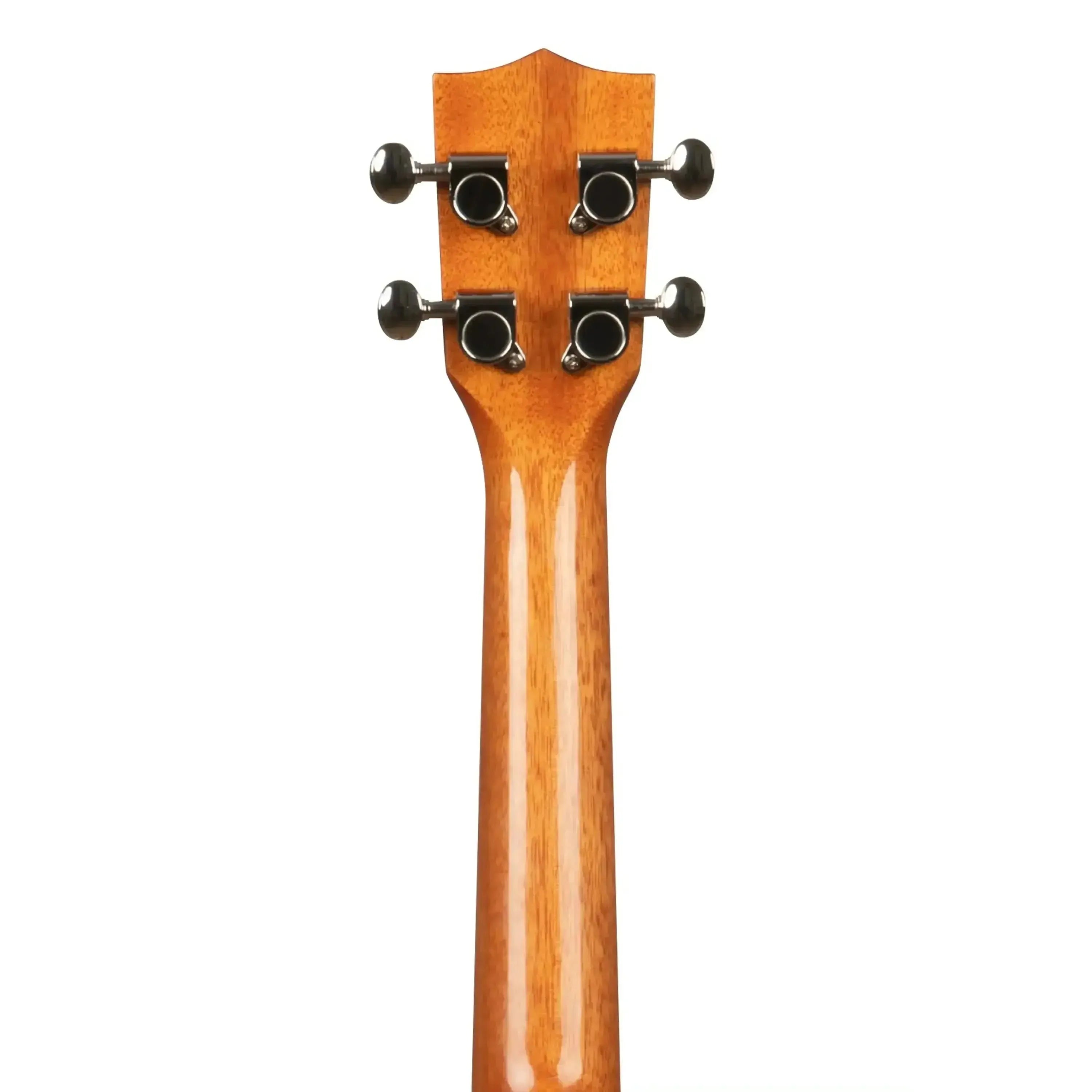 Back of Kala KA-SCG Concert Ukulele headstock and neck, showing mahogany wood and chrome tuners.