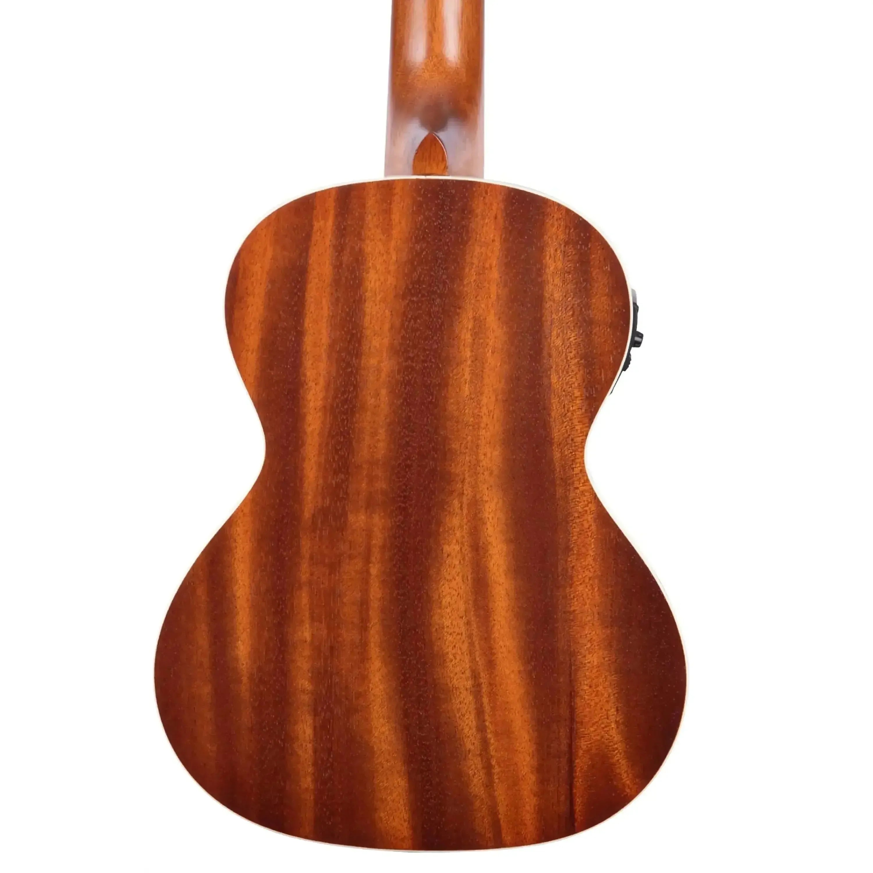 Back of a Kala KA-TE Tenor Ukulele, showing its satin mahogany finish and cream binding.