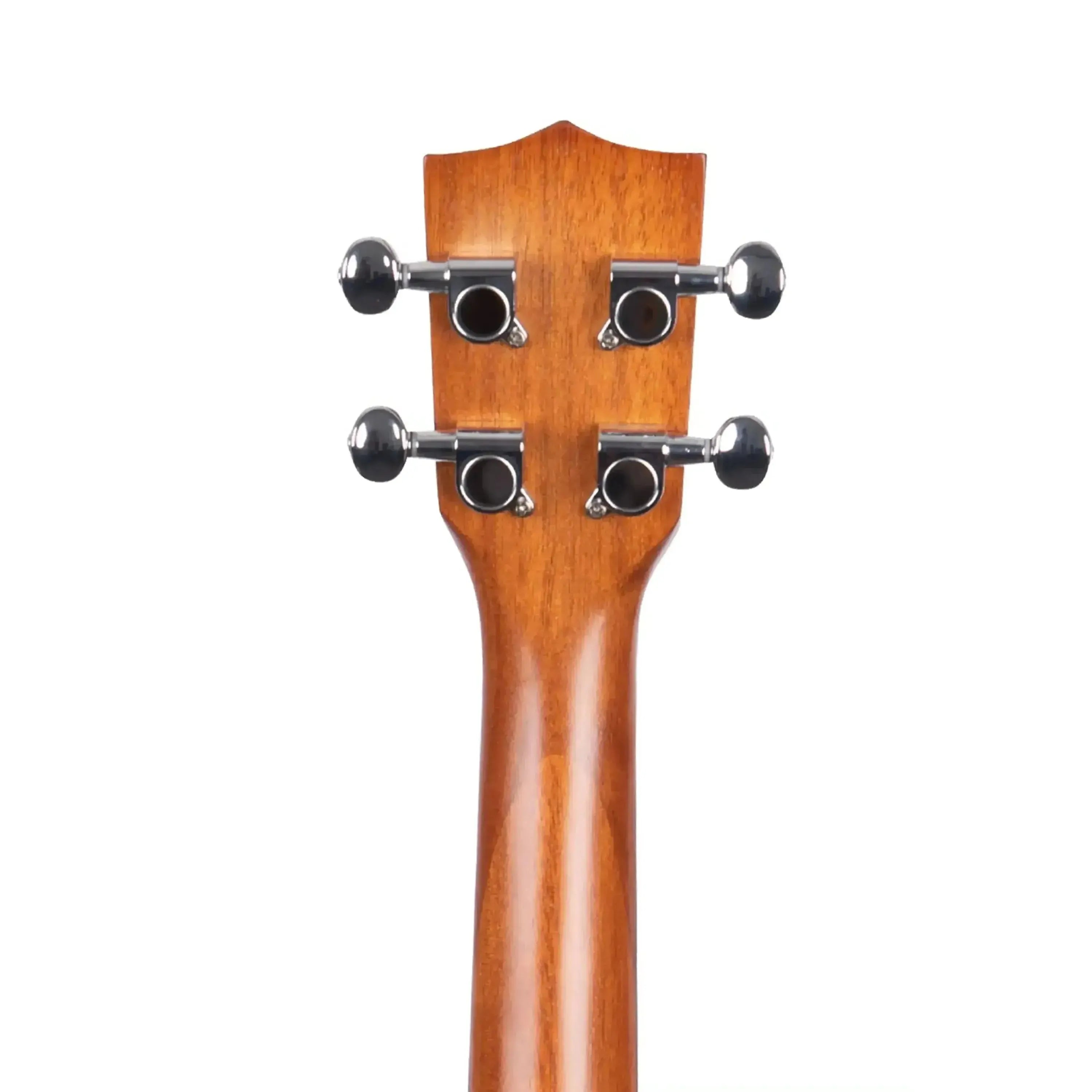 Kala KA-TE Tenor Ukulele headstock and neck, showing mahogany wood and chrome tuners.