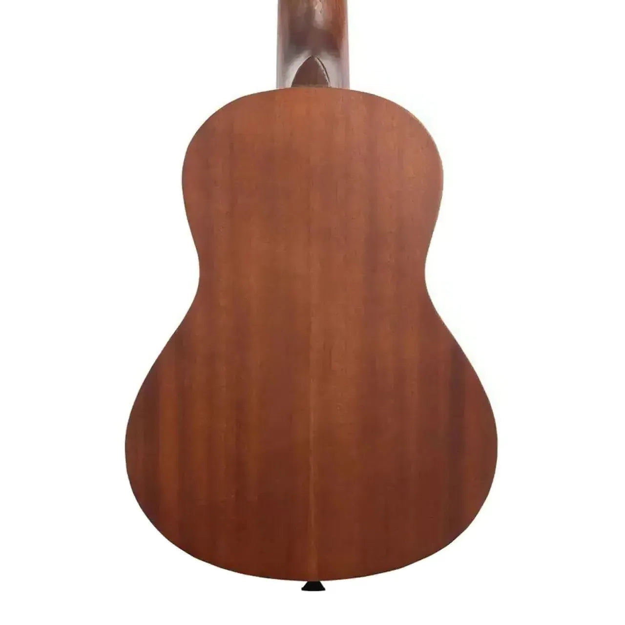 Back of a Kala Concert Ukulele, showing its mahogany wood and satin finish.