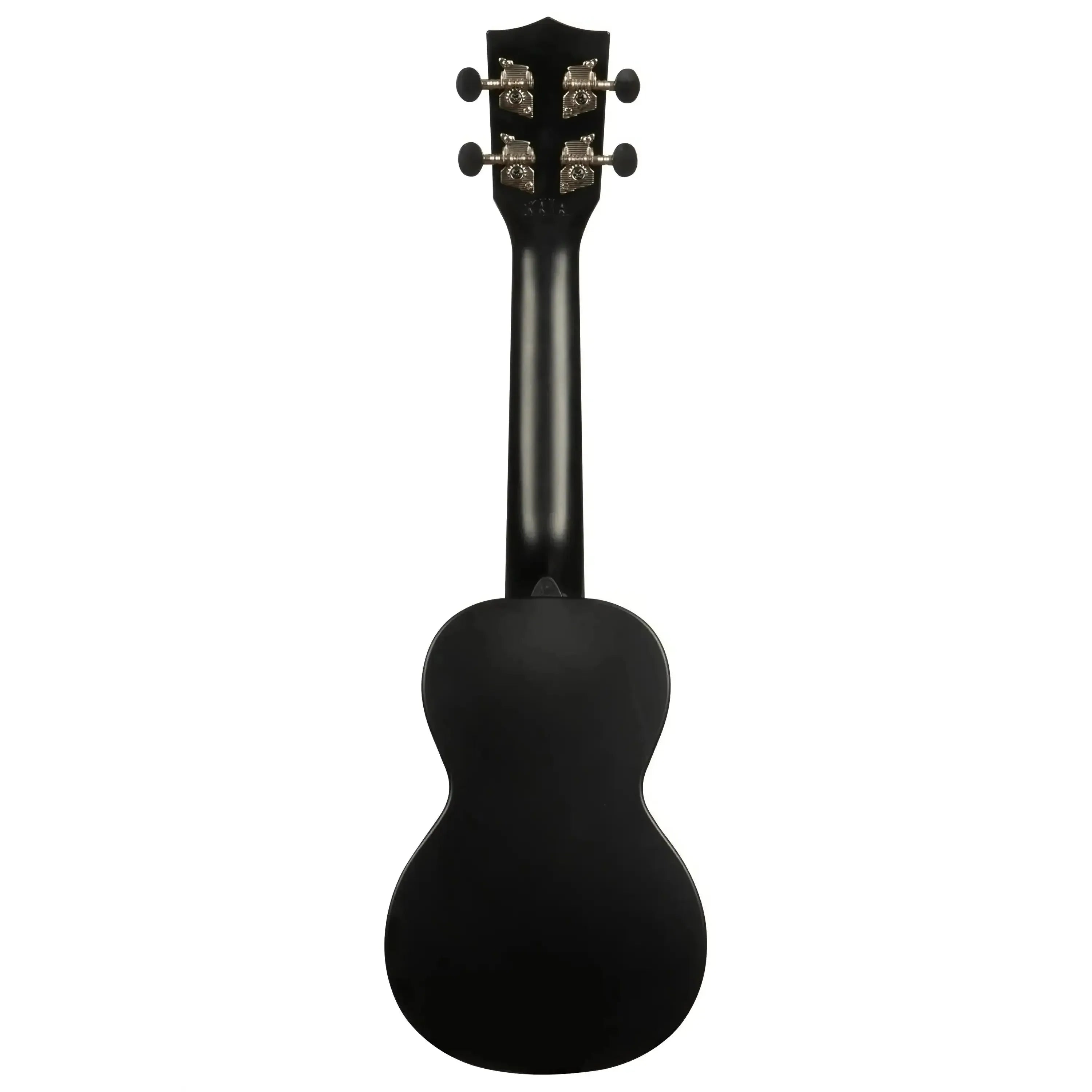 Kala Learn To Play Soprano Ukulele, black ABS composite body with matte finish, back view.