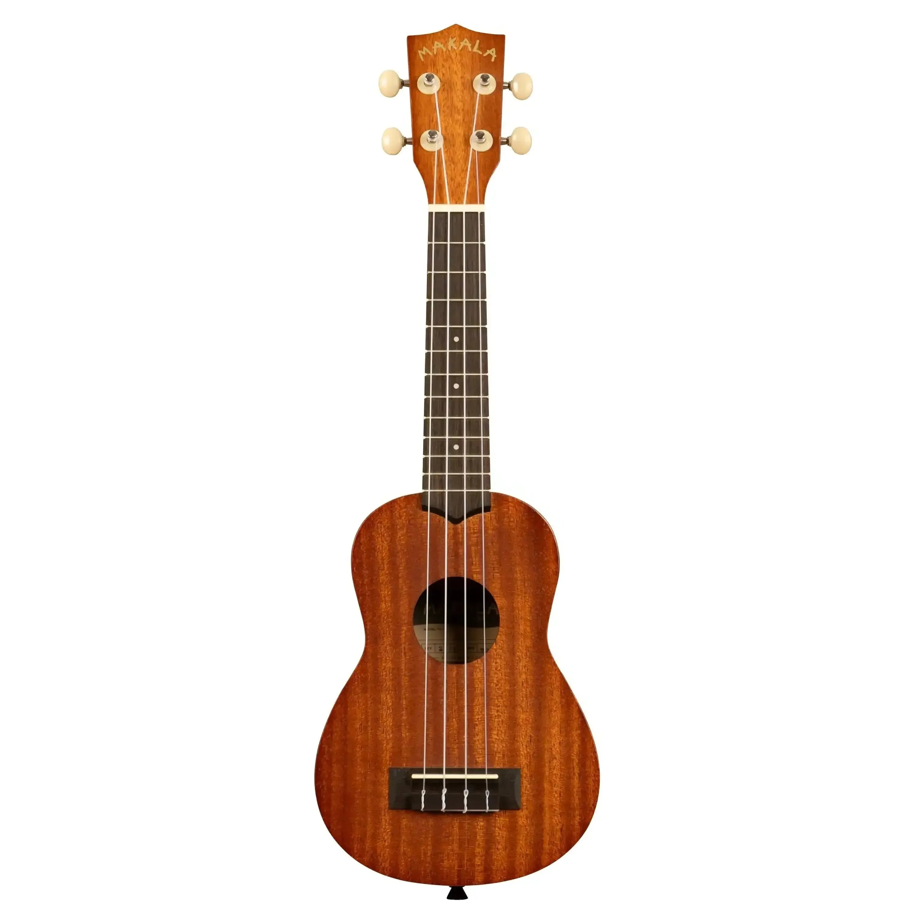 Kala Makala MK-S/PACK mahogany soprano ukulele with rosewood fretboard and Aquila Super Nylgut strings.