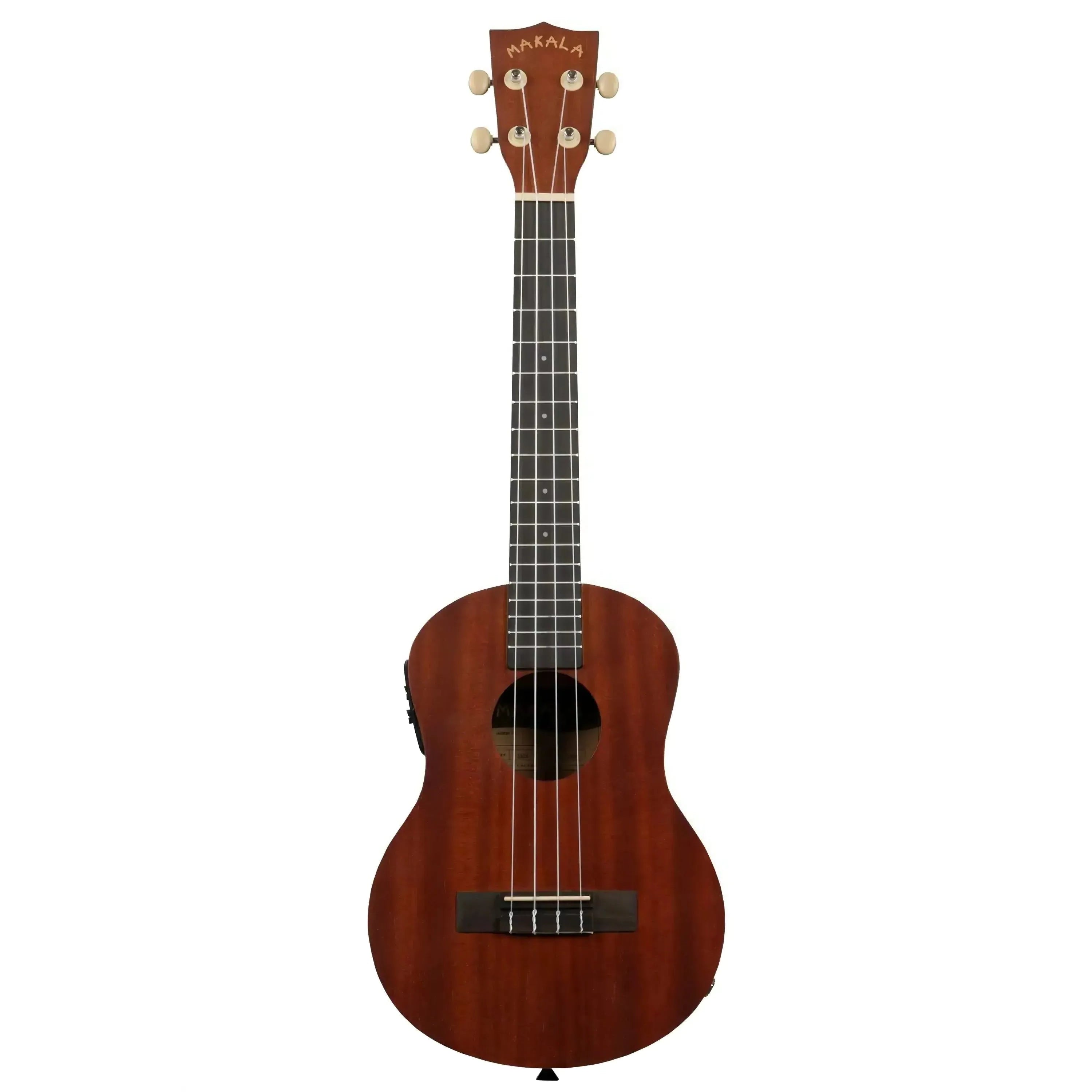 Kala Makala MK-TE mahogany tenor ukulele with EQ, dark wood grain, and satin finish.
