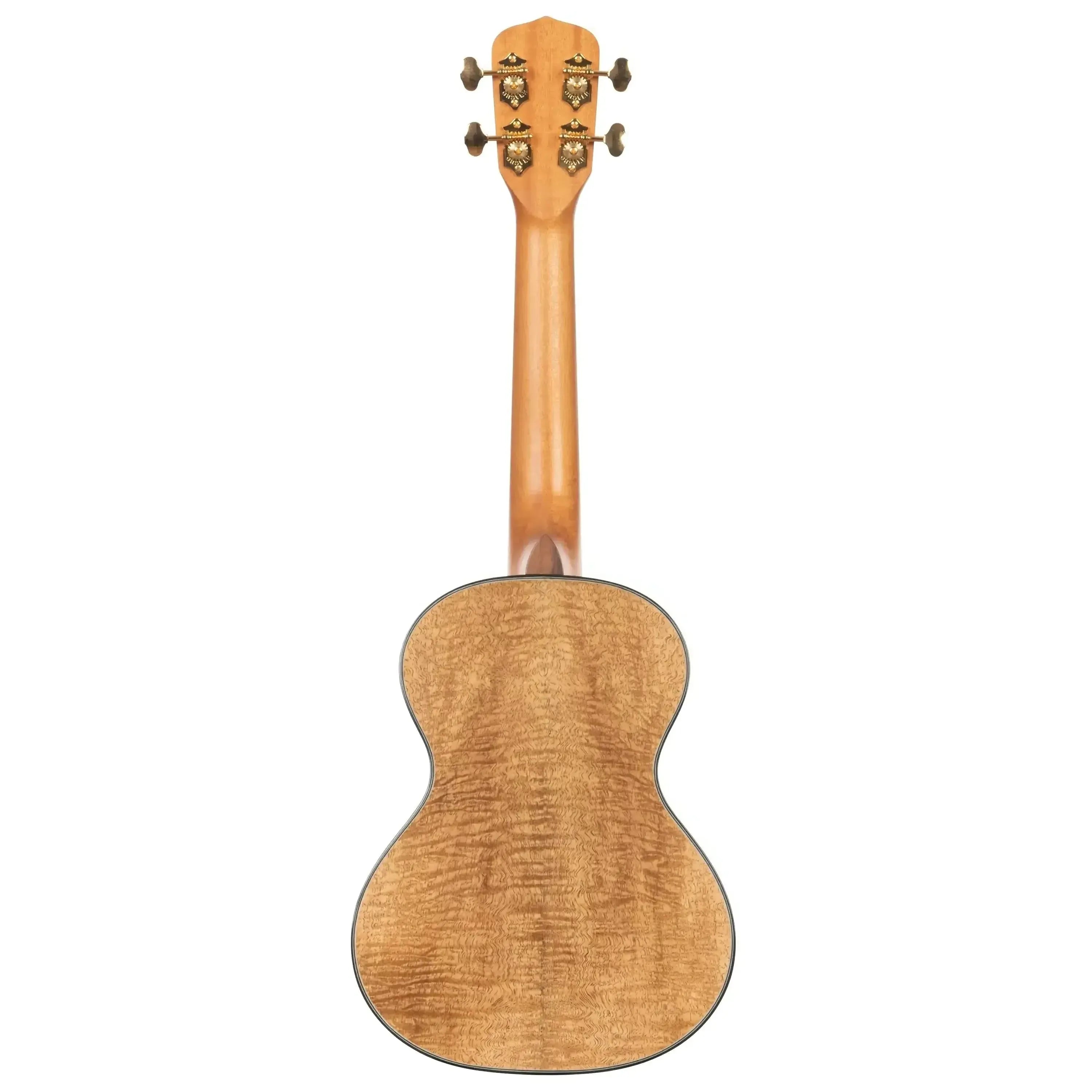 Kala MNGG-C Metropolitan Concert Ukulele back with curly mango wood grain and light wood neck.