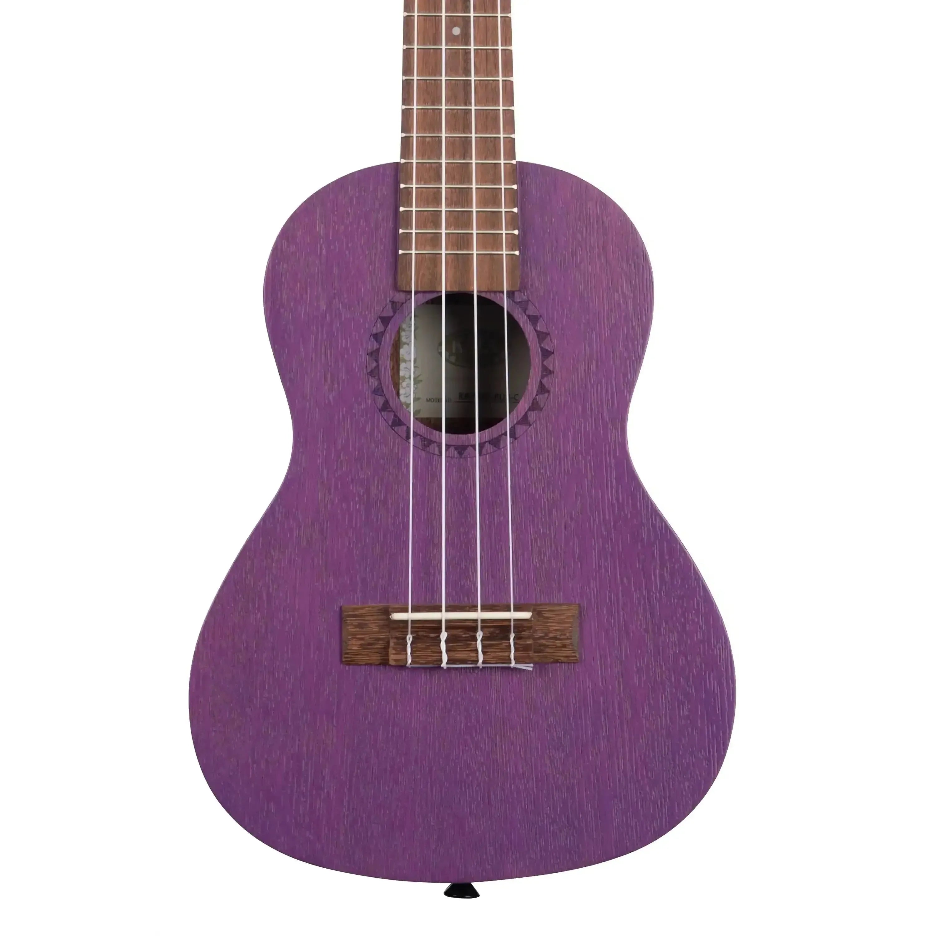 Kala MRT-PUR-C Royal Purple Watercolor Meranti Concert Ukulele with satin finish.