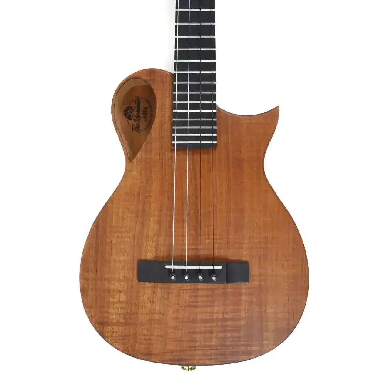 Kala Revelator Nautilus Hawaiian Koa Tenor Ukulele with Florentine cutaway and pickup.