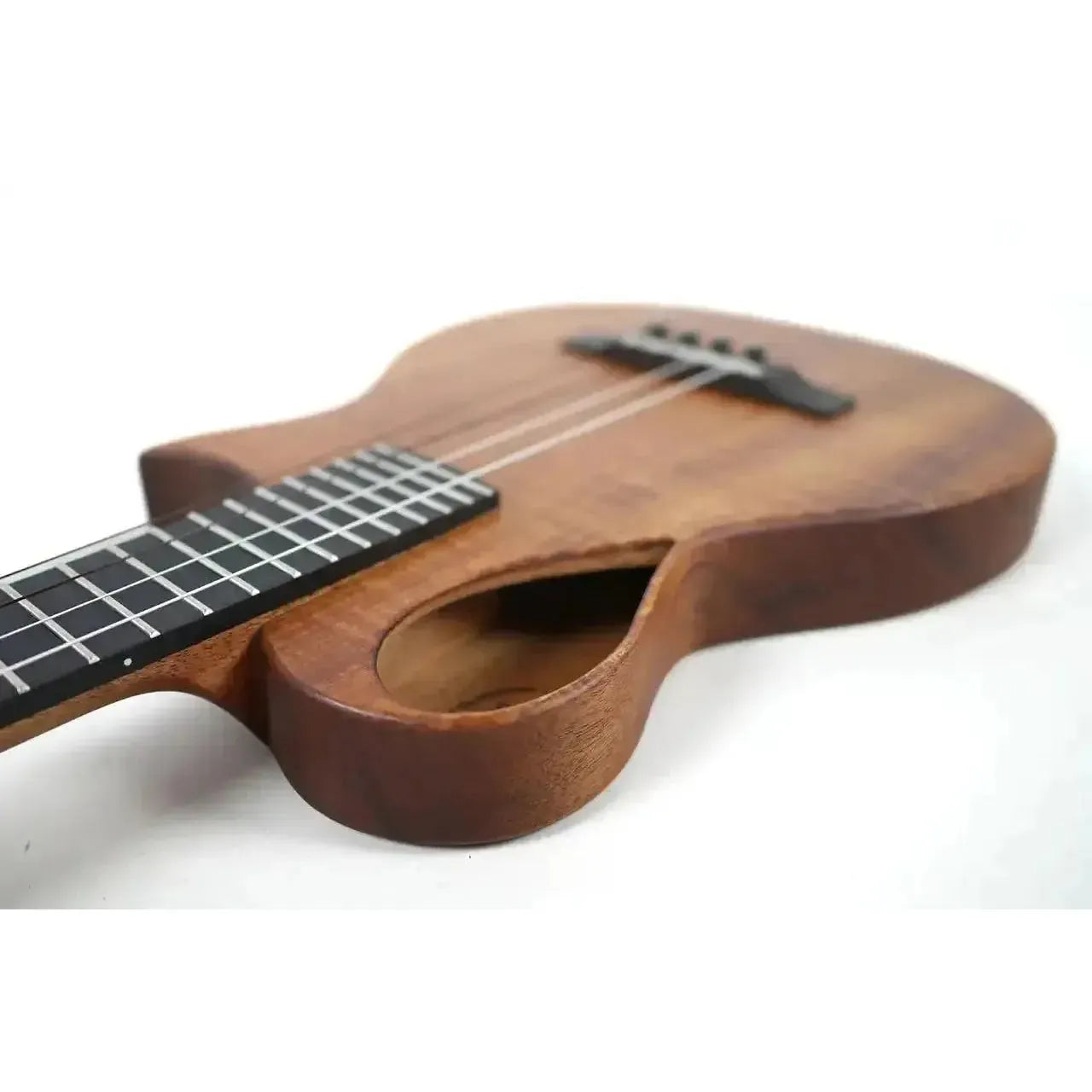 Kala Revelator Nautilus Tenor Ukulele, Hawaiian Koa wood, Florentine cutaway, ebony fingerboard.