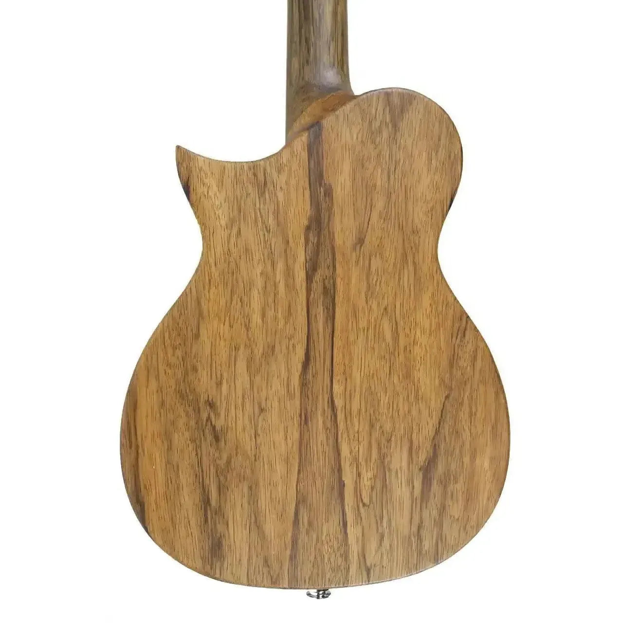 Back of a Kala Revelator Nautilus Premium Korina Tenor Ukulele, showing natural wood grain.