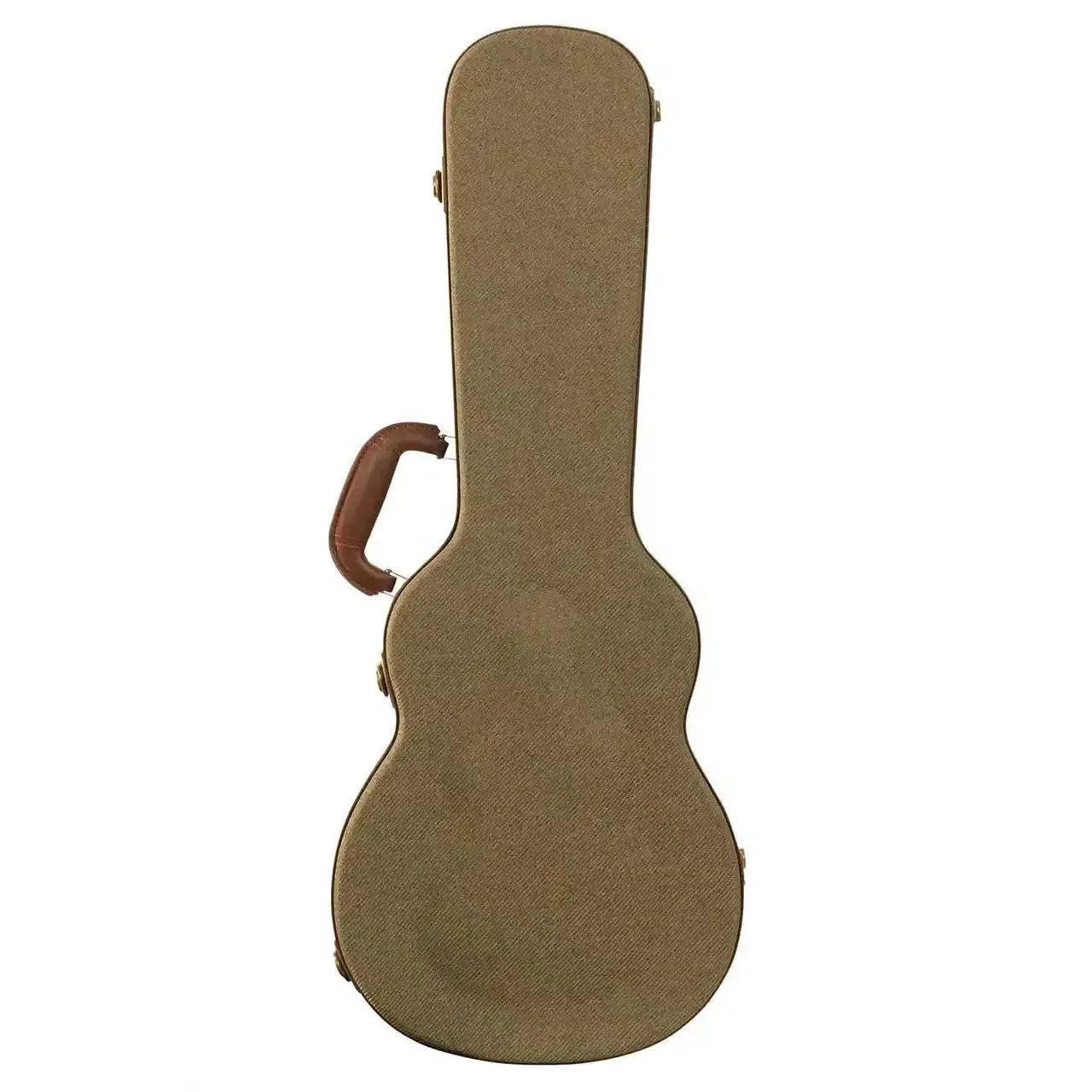 Kala ORB-AT Revelator Baritone Ukulele Hardshell Case in Olive Tweed with brown handle.